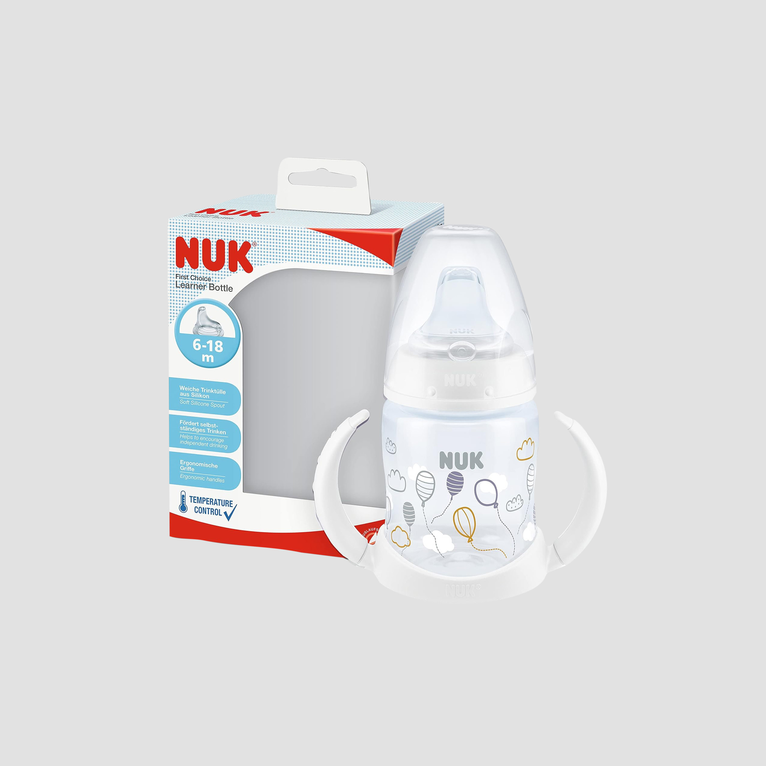 NUK First Choice Orthodontic Sippy Cup - 6-18 Months - 150 ml - White-baby-feeding-mealtimeessentials-image-2