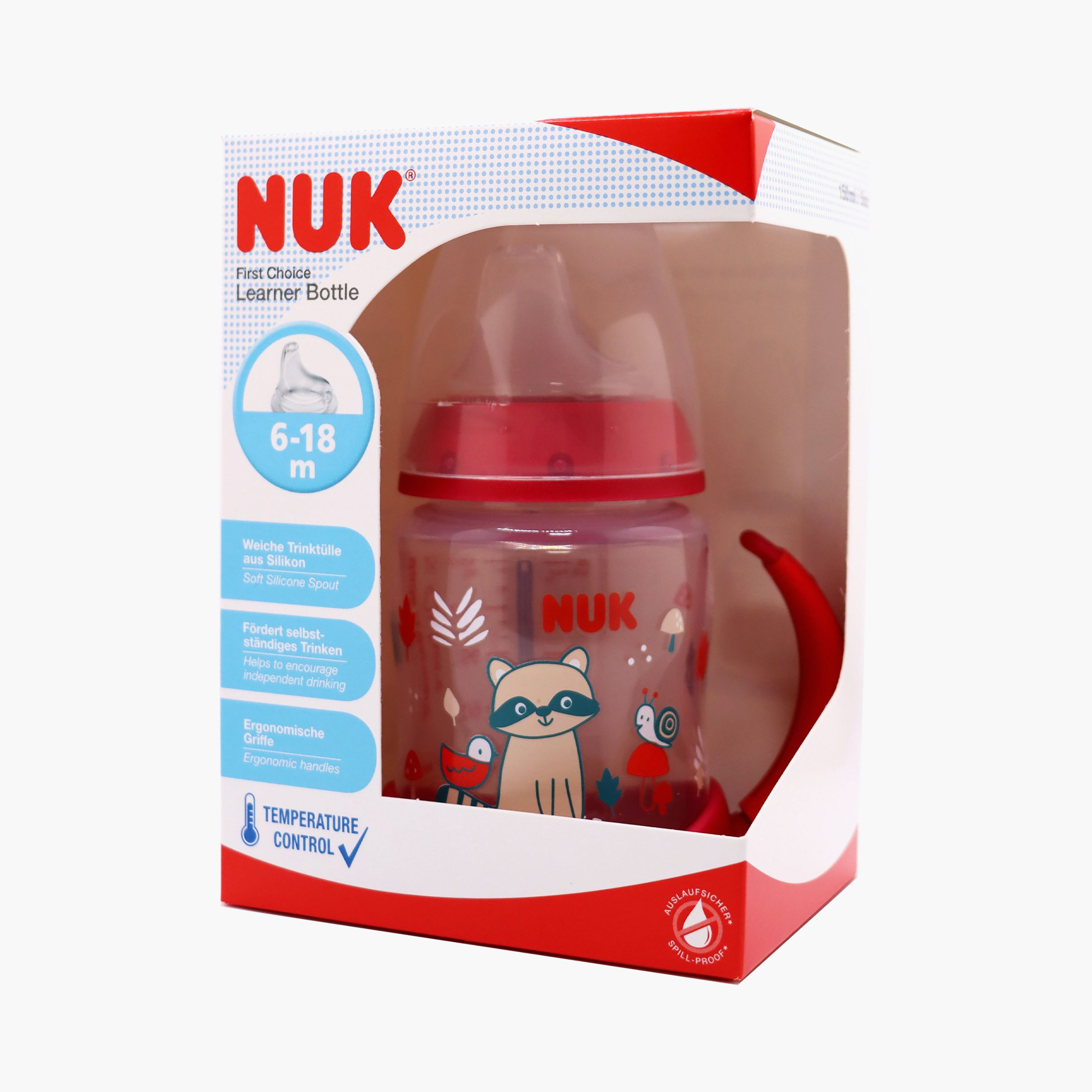 NUK First Choice Orthodontic Sippy Cup - 6-18 Months - 150 ml - Red-baby-feeding-mealtimeessentials-image-2