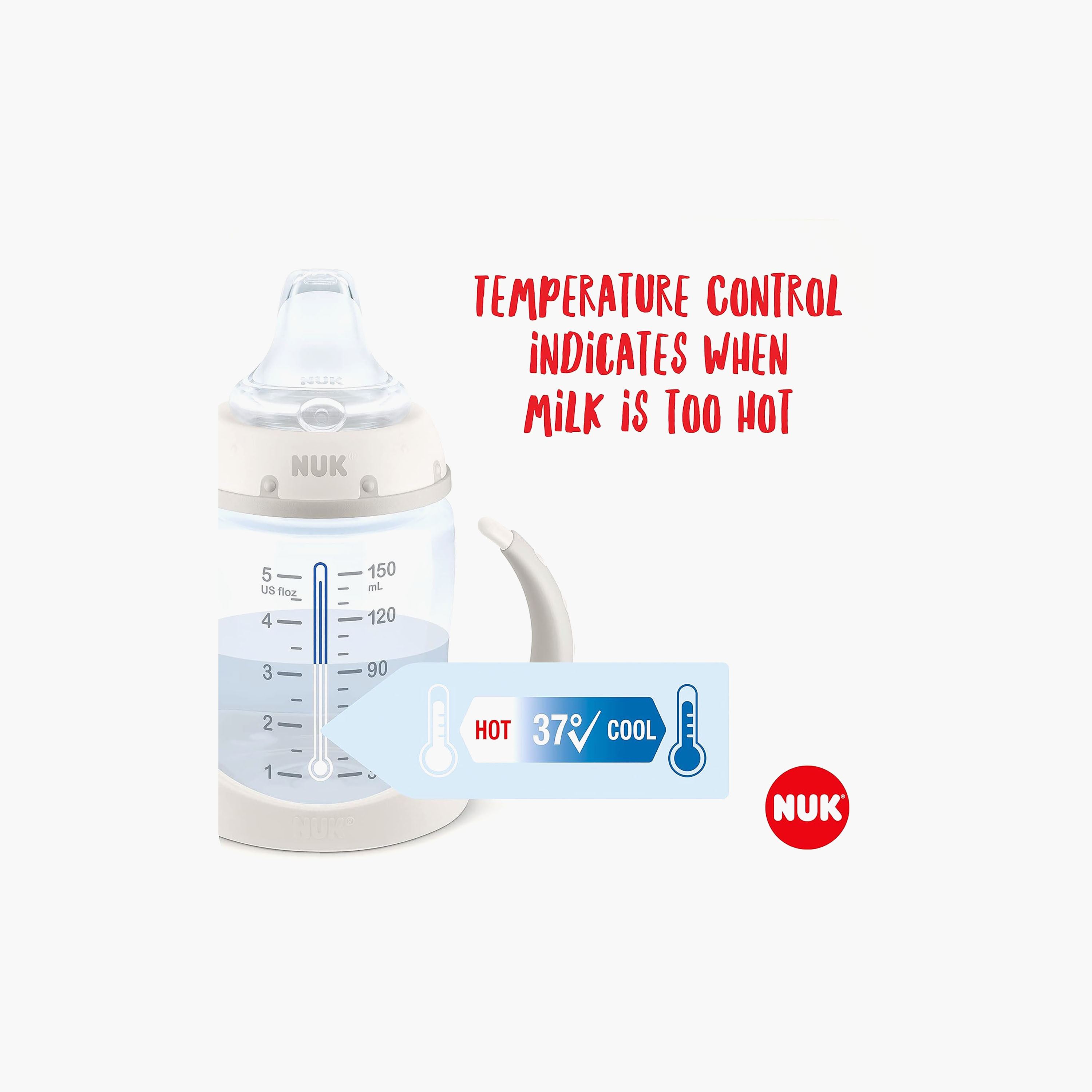 NUK First Choice Orthodontic Sippy Cup - 6-18 Months - 150 ml - Red-baby-feeding-mealtimeessentials-image-3