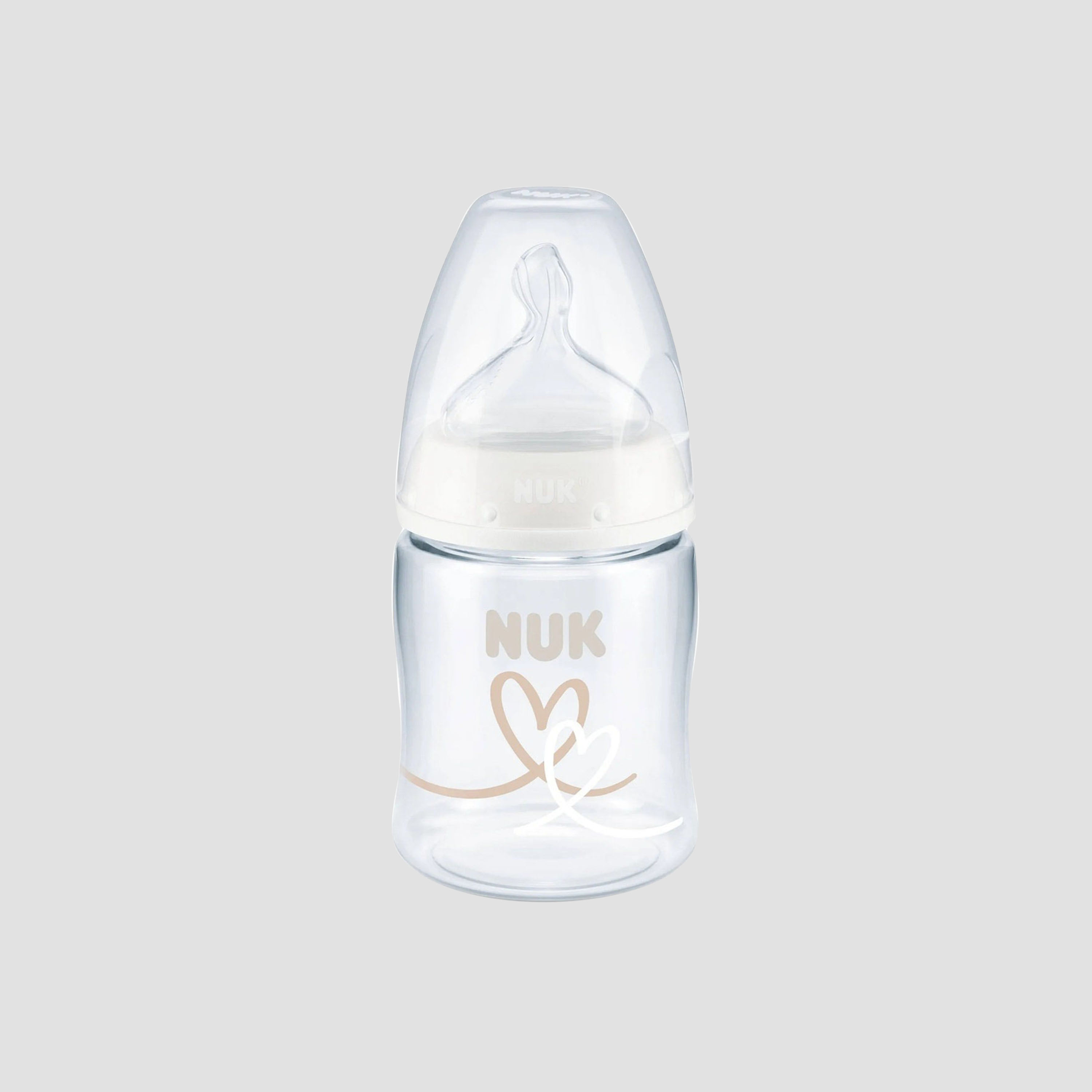 NUK First Choice+ Feeding Bottle - 0-6 Months - 150 ml - White-baby-feeding-feedingbottles-bottlesandteats-image-1