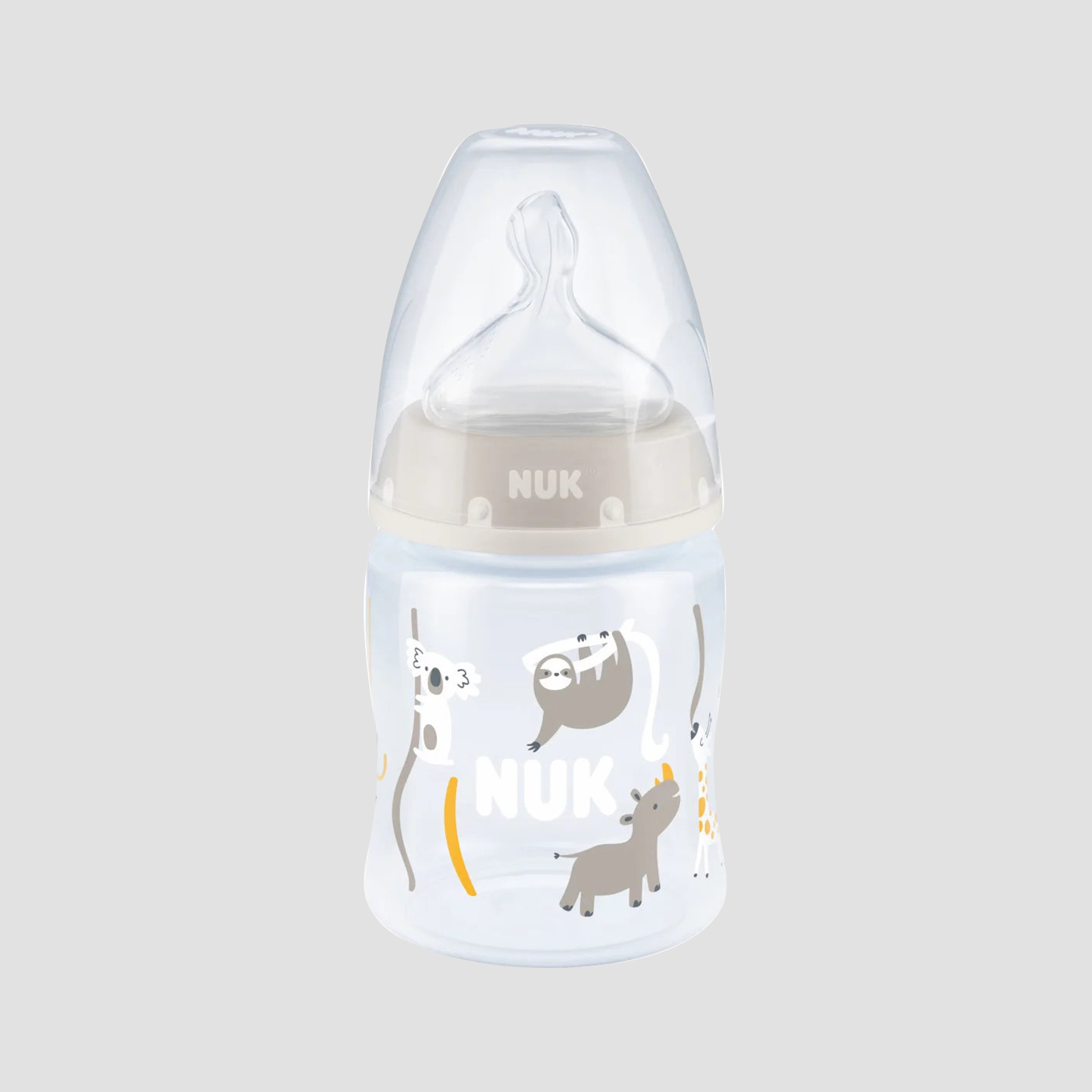 NUK First Choice+ Feeding Bottle - 0-6 Months - 150 ml - Beige-baby-feeding-feedingbottles-bottlesandteats-image-1