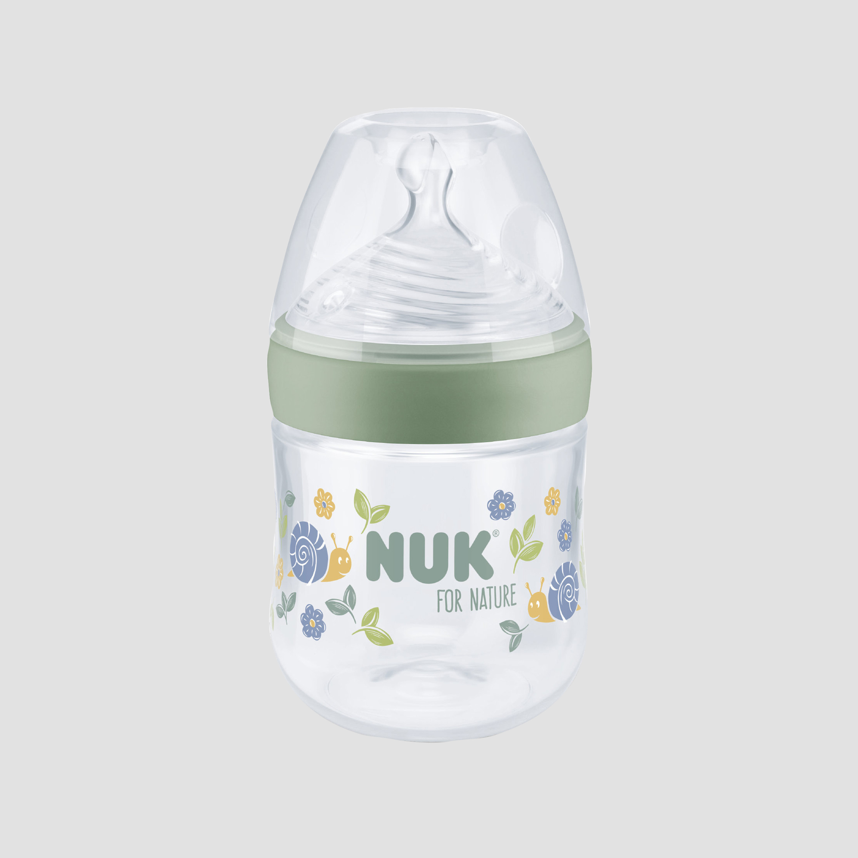 NUK For Nature Feeding Bottle - 0+ Months - 150 ml - Green-baby-feeding-feedingbottles-bottlesandteats-image-1