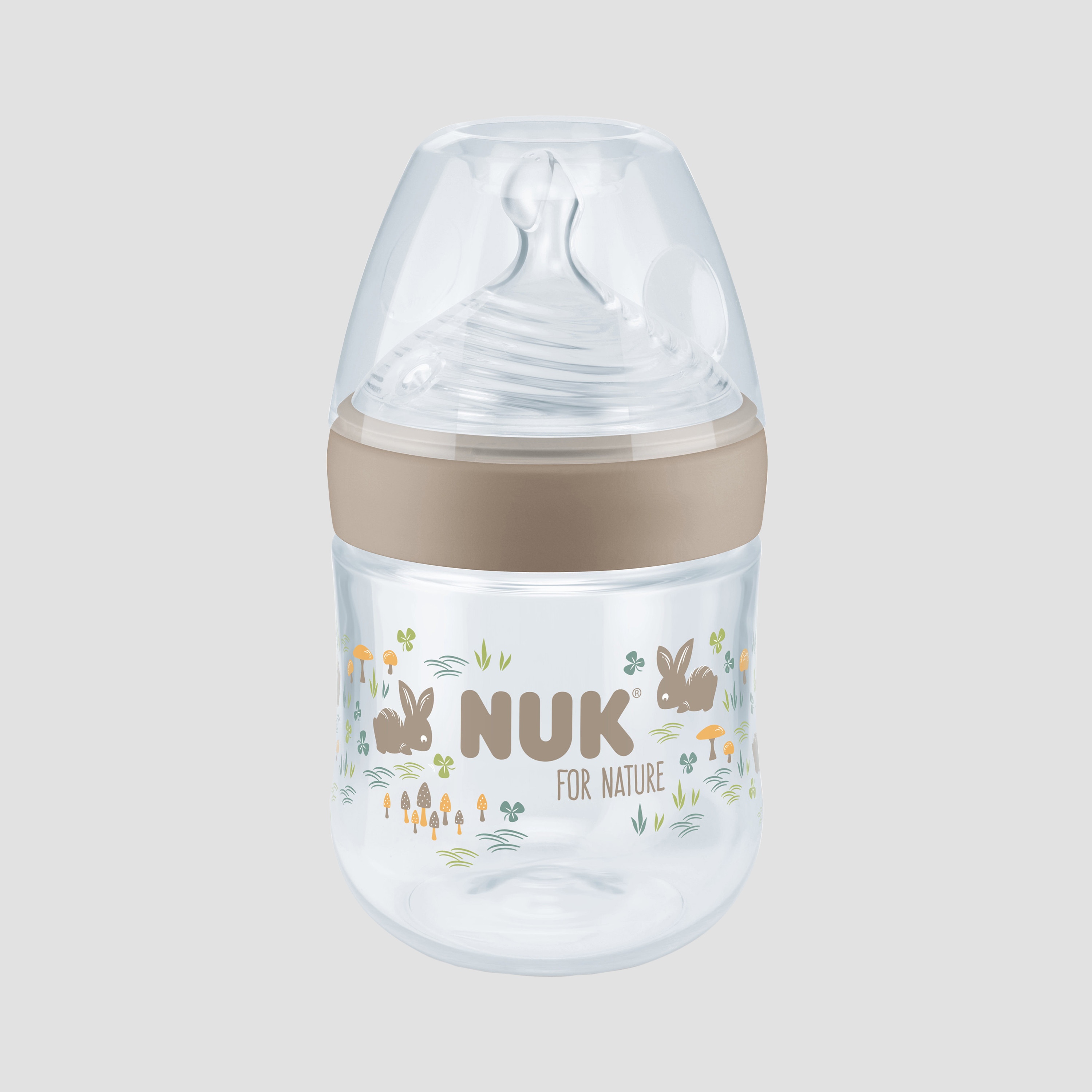 NUK For Nature Feeding Bottle - 0+ Months - 150 ml - Grey-baby-feeding-feedingbottles-bottlesandteats-image-1