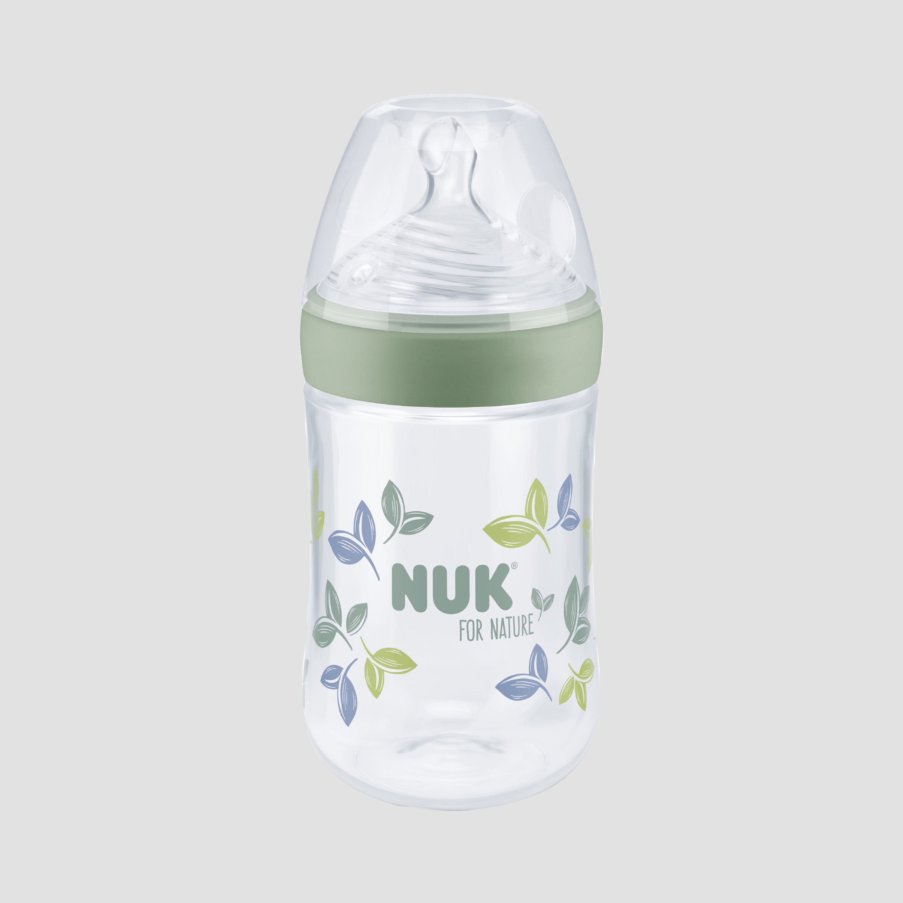 NUK For Nature Feeding Bottle - 0+ Months - 260 ml - Green-baby-feeding-feedingbottles-bottlesandteats-image-1