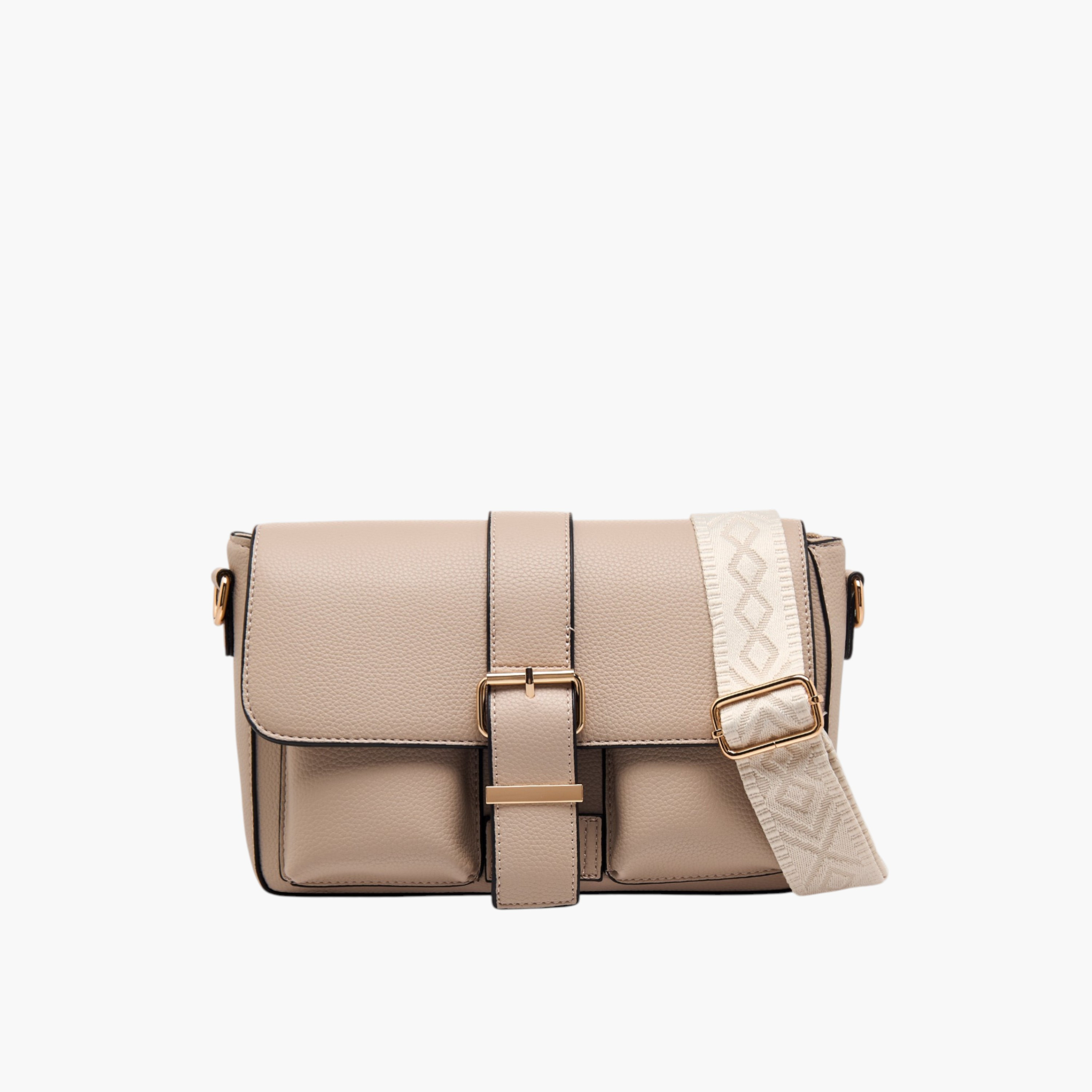 شنطة كروس بودي بارزة الملمس بحزام قابل للفصل أتش واي دي من أدور-women-bagsandwallets-handbags-image-1