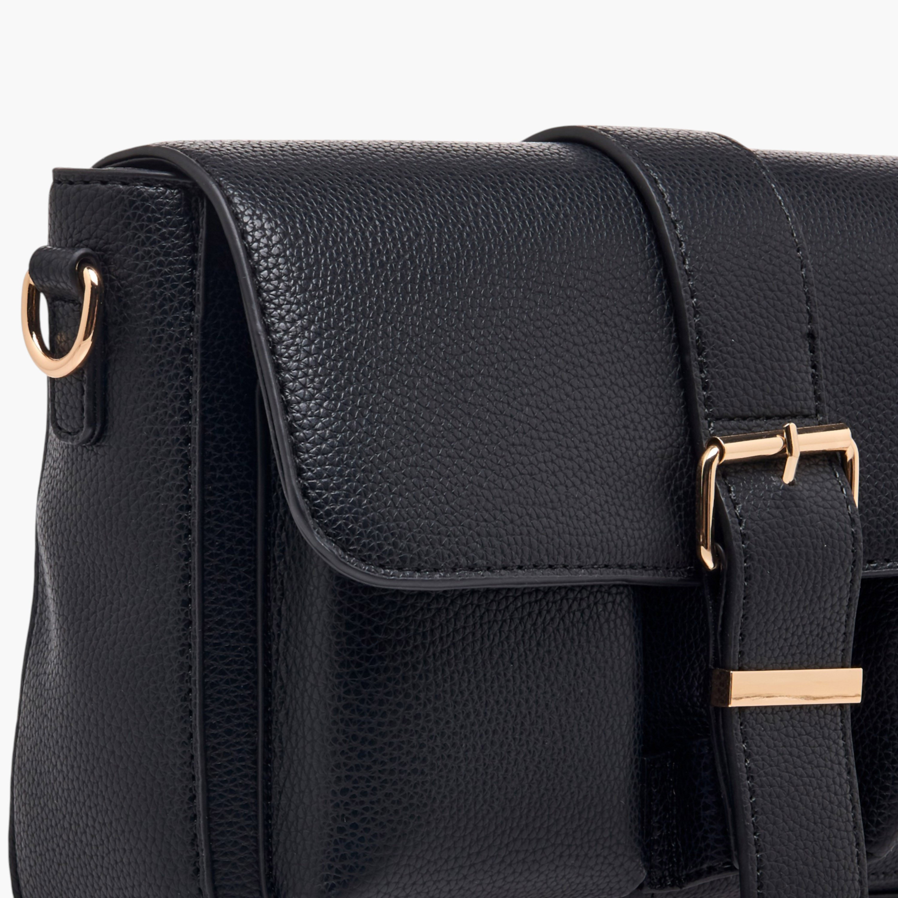 شنطة كروس بودي بارزة الملمس بحزام قابل للفصل أتش واي دي من أدور-women-bagsandwallets-handbags-image-4