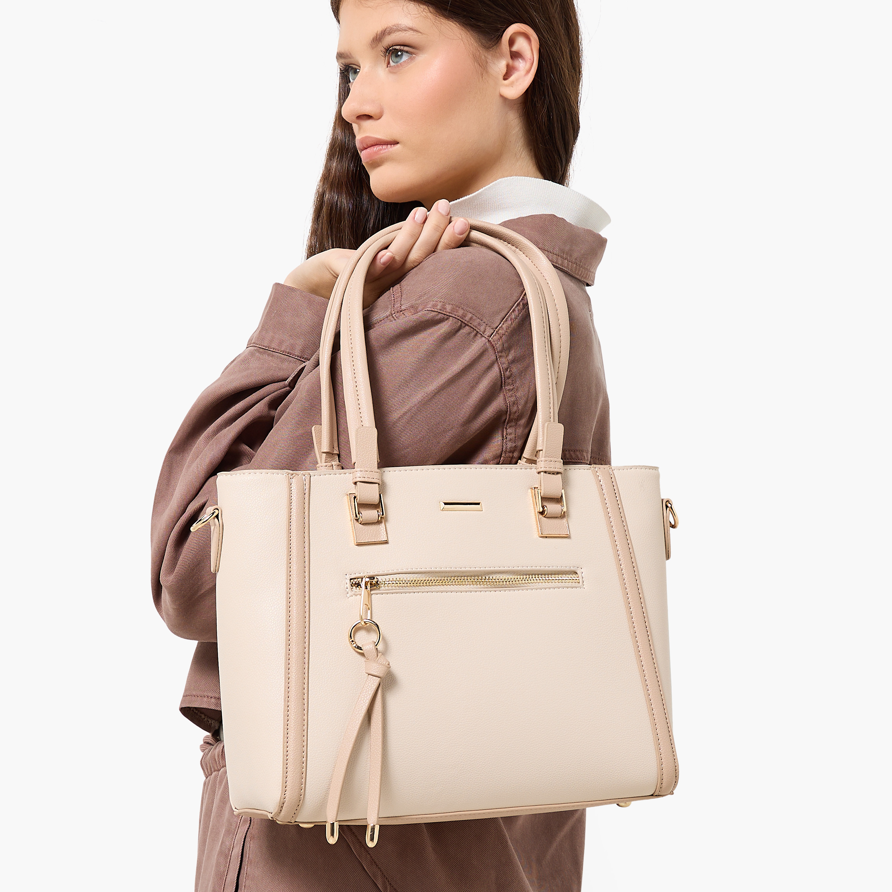 شنطة توتي بارزة الملمس بحزام قابل للفصل من أدور-women-bagsandwallets-handbags-image-2