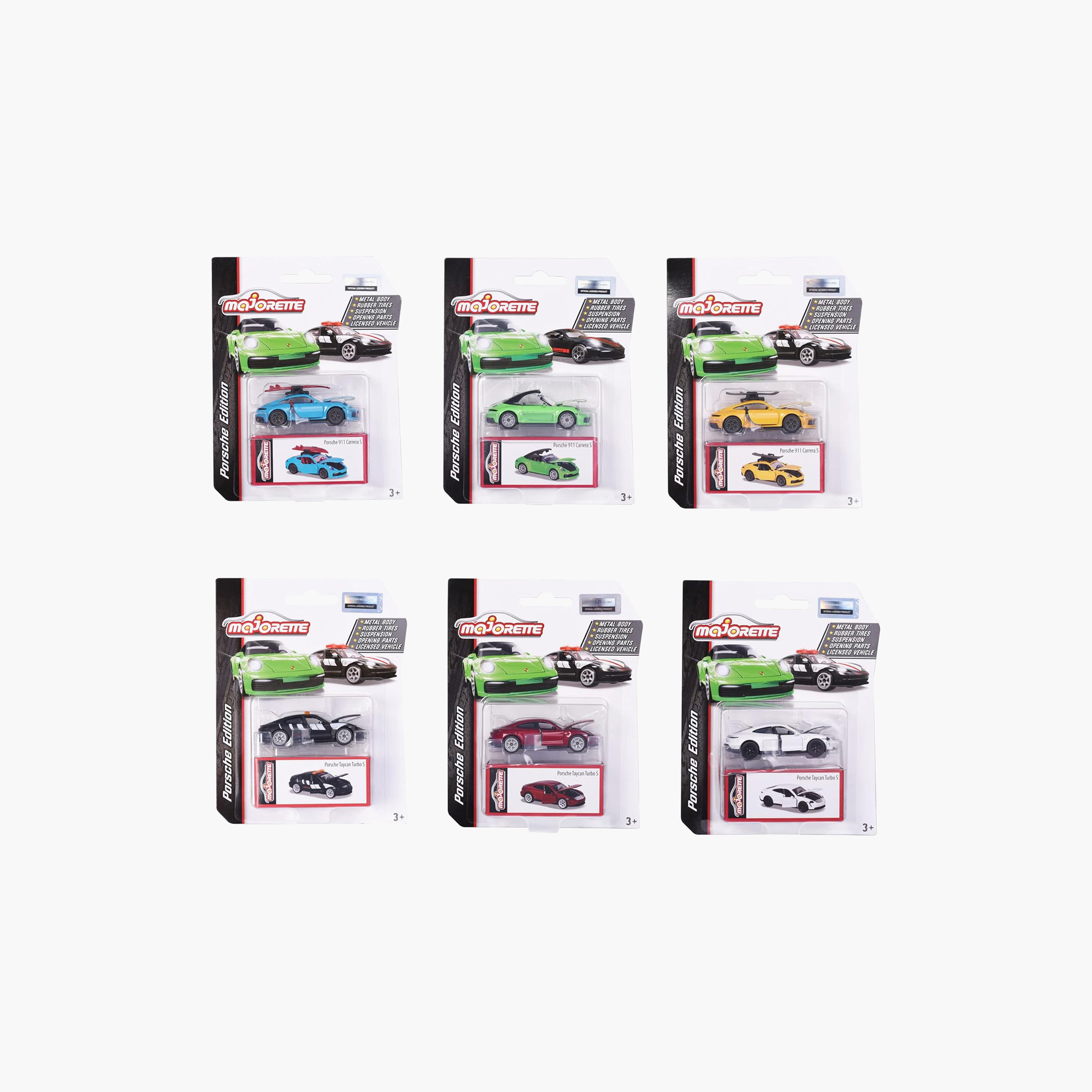 Pack of 6 Majorette Assorted Porsche Deluxe Diecast Car-toys-playvehicles-diecastcars-image-7