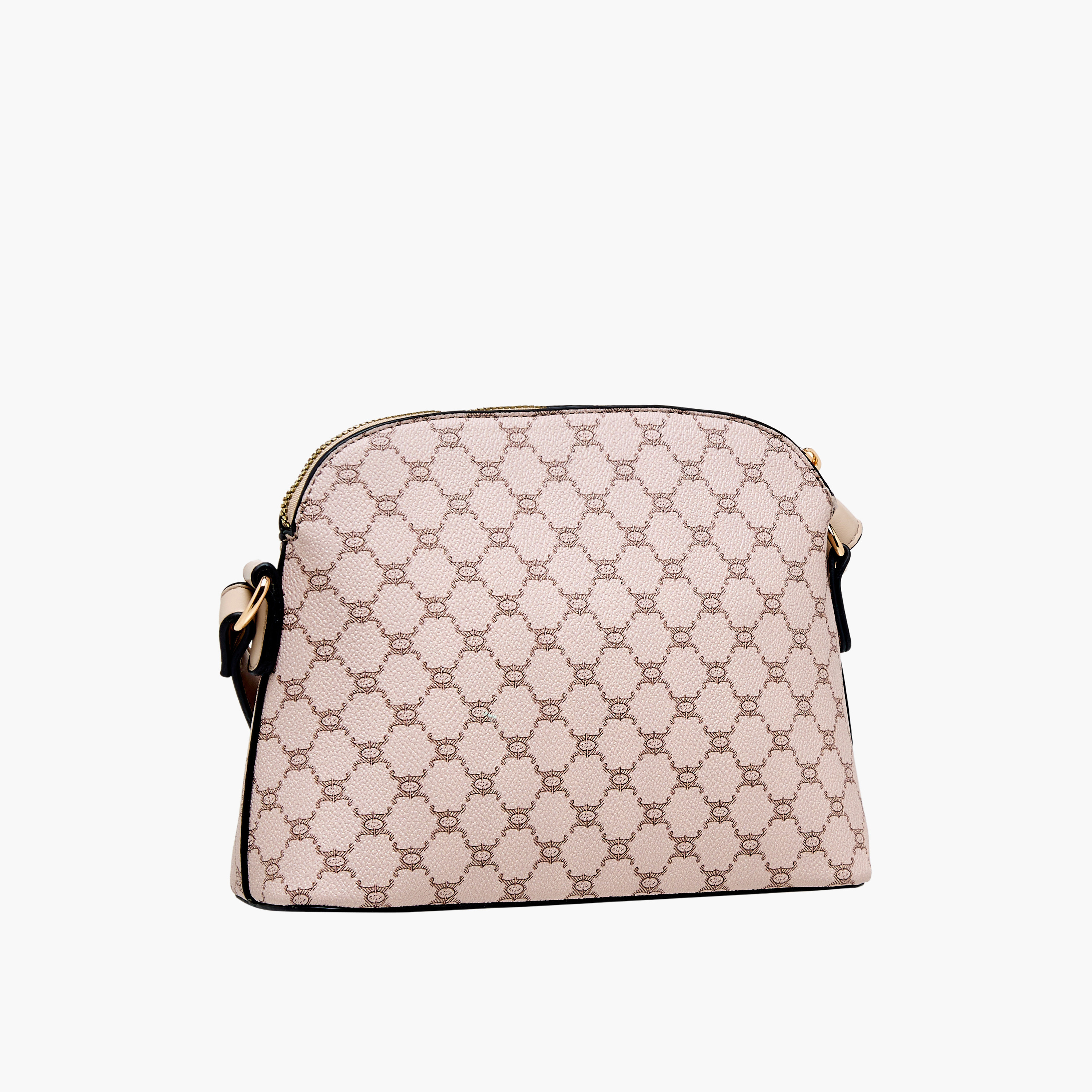شنطة كروس بودي بسحاب إغلاق وطبعات مونوجرام من أدور توم-women-bagsandwallets-handbags-image-4