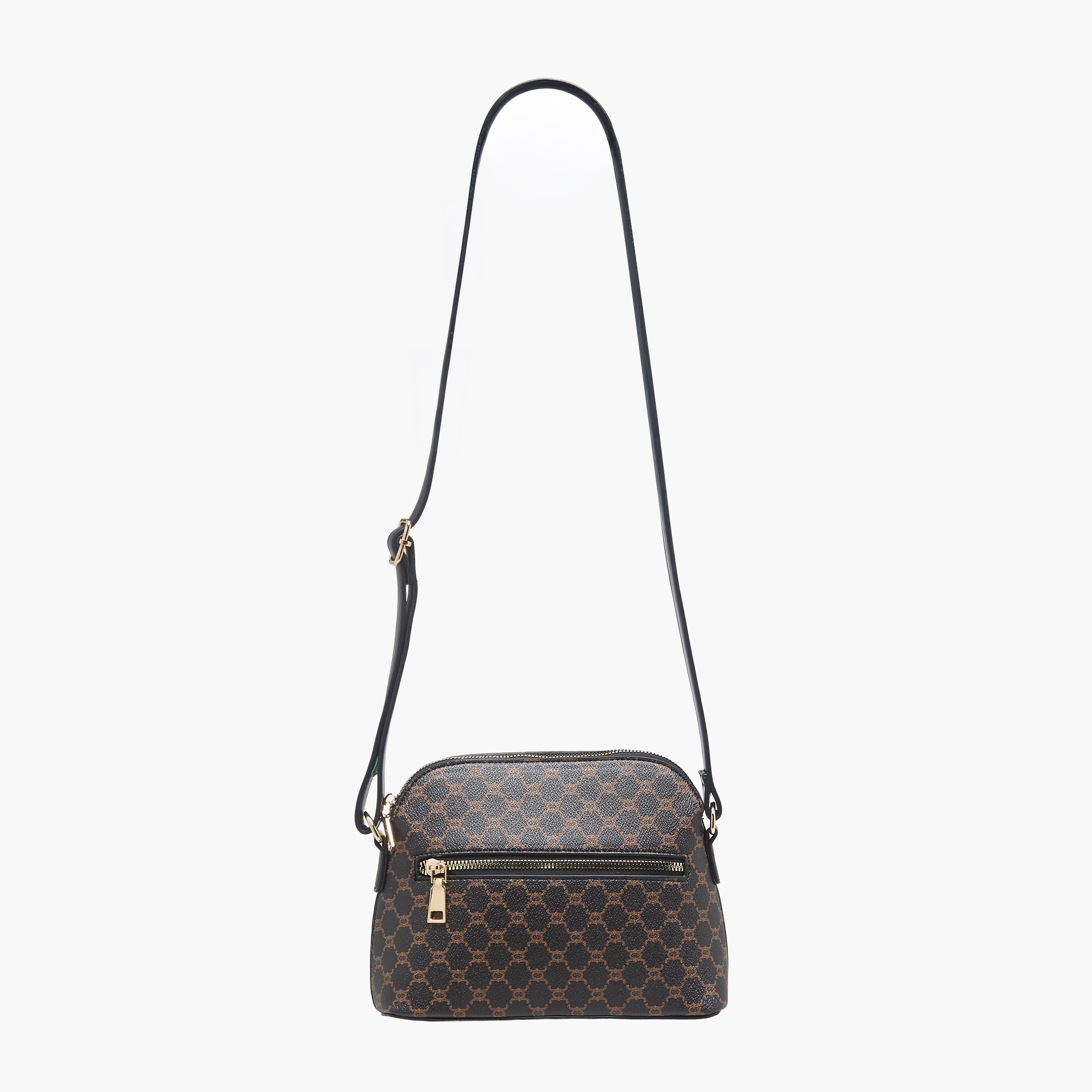 Adore Tom Monogram Print Crossbody Bag with Zip Closure-women-bagsandwallets-handbags-image-3