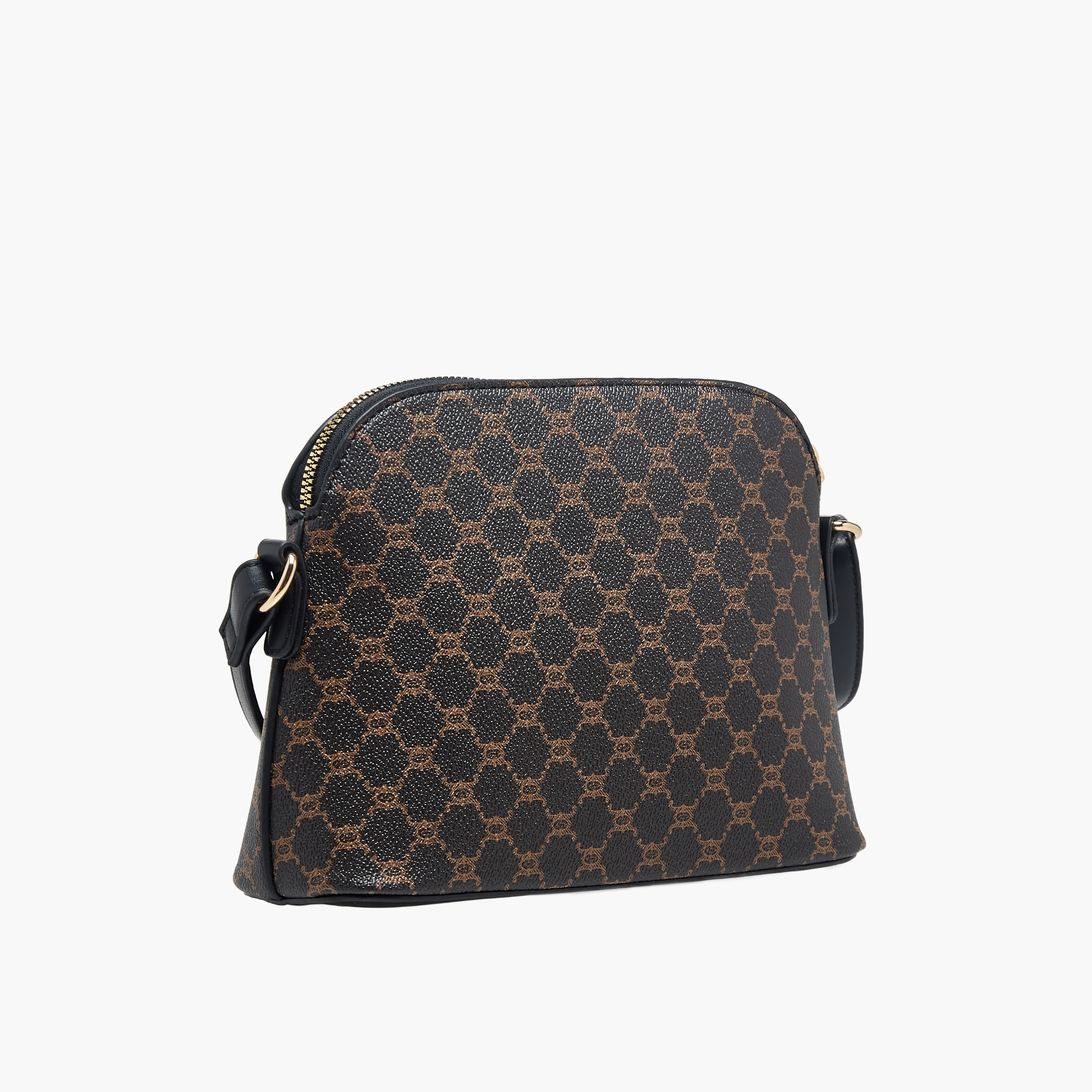 Adore Tom Monogram Print Crossbody Bag with Zip Closure-women-bagsandwallets-handbags-image-4