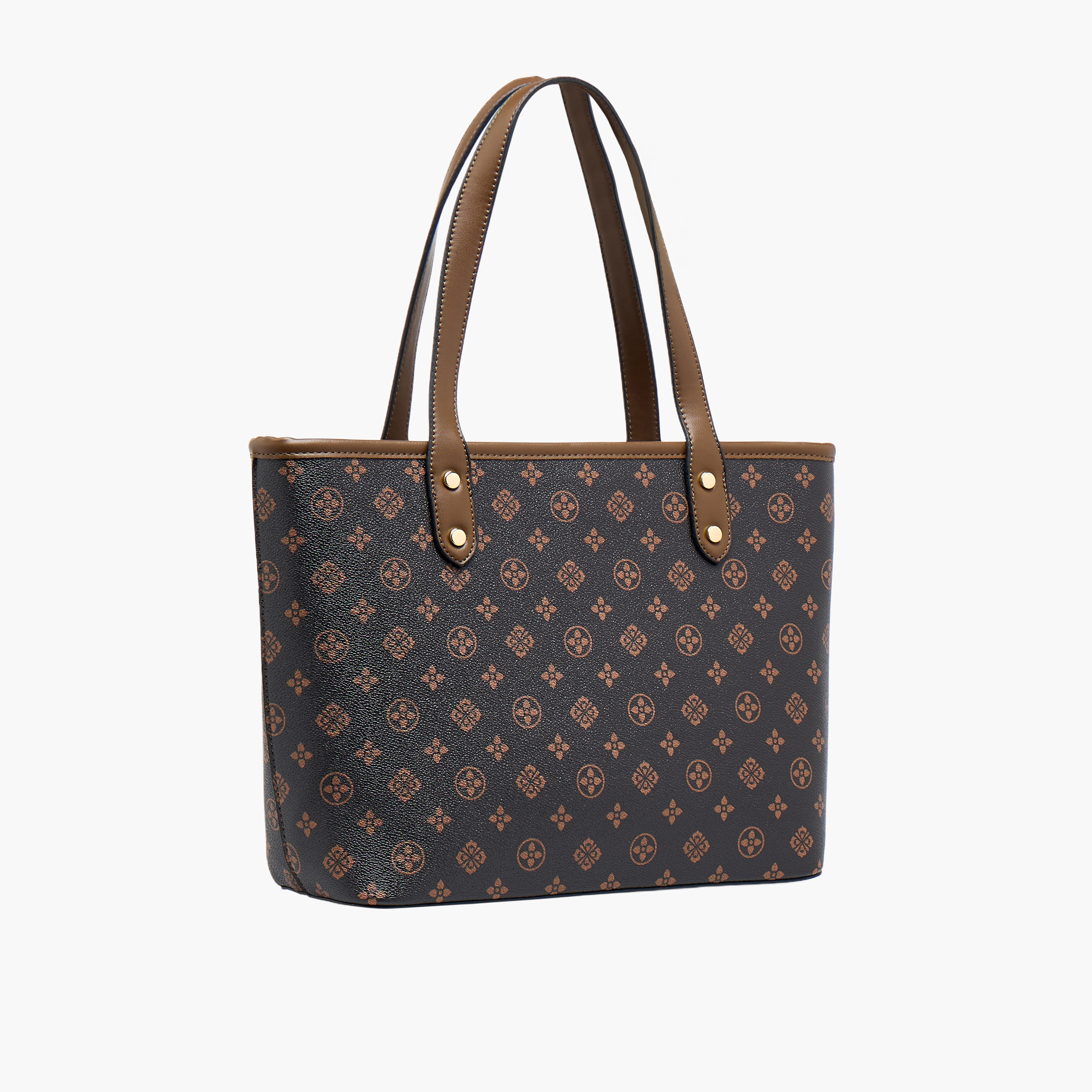 شنطة توت بمقابض مزدوجة وطبعات مونوجرام من أدور توم-women-bagsandwallets-handbags-image-3