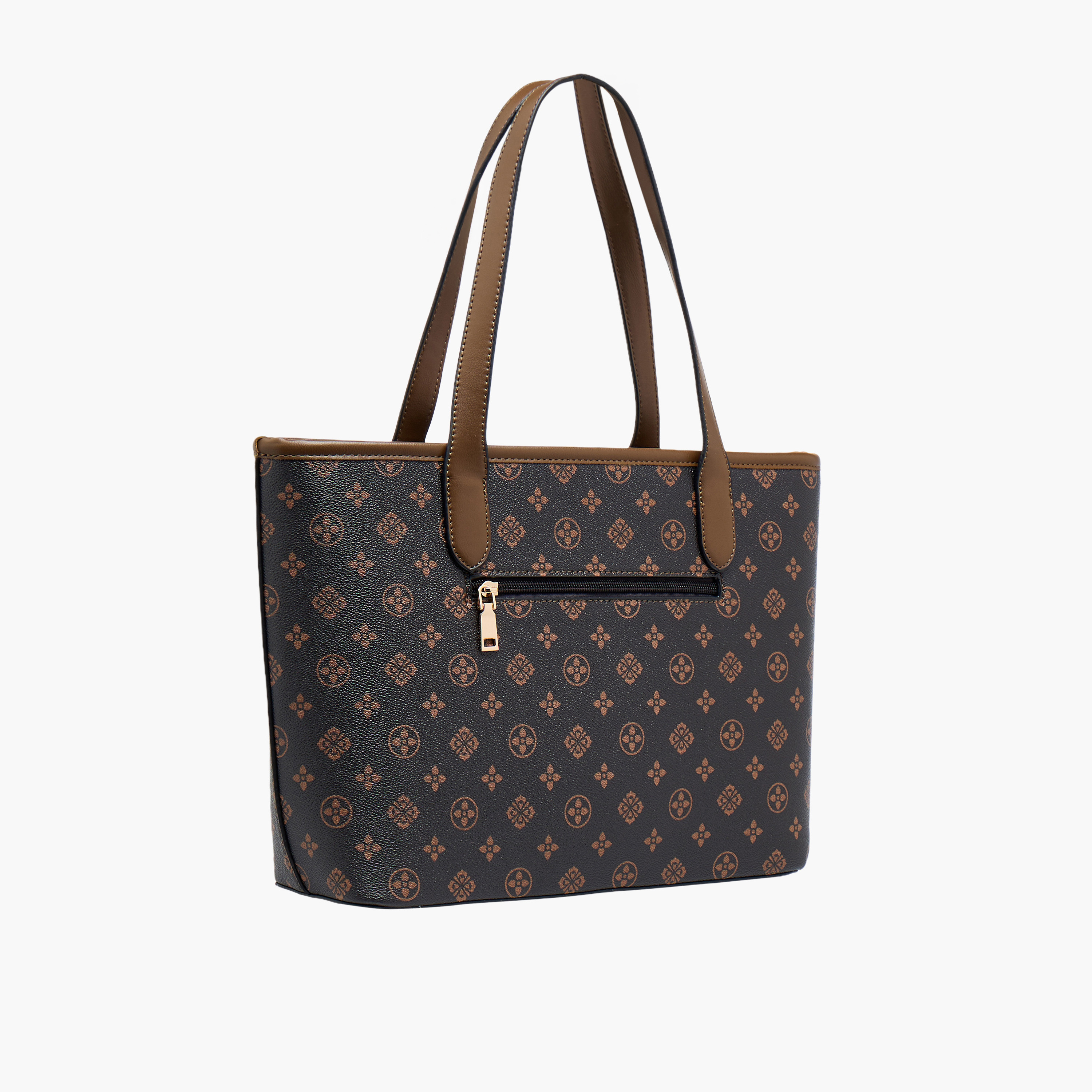 شنطة توت بمقابض مزدوجة وطبعات مونوجرام من أدور توم-women-bagsandwallets-handbags-image-4