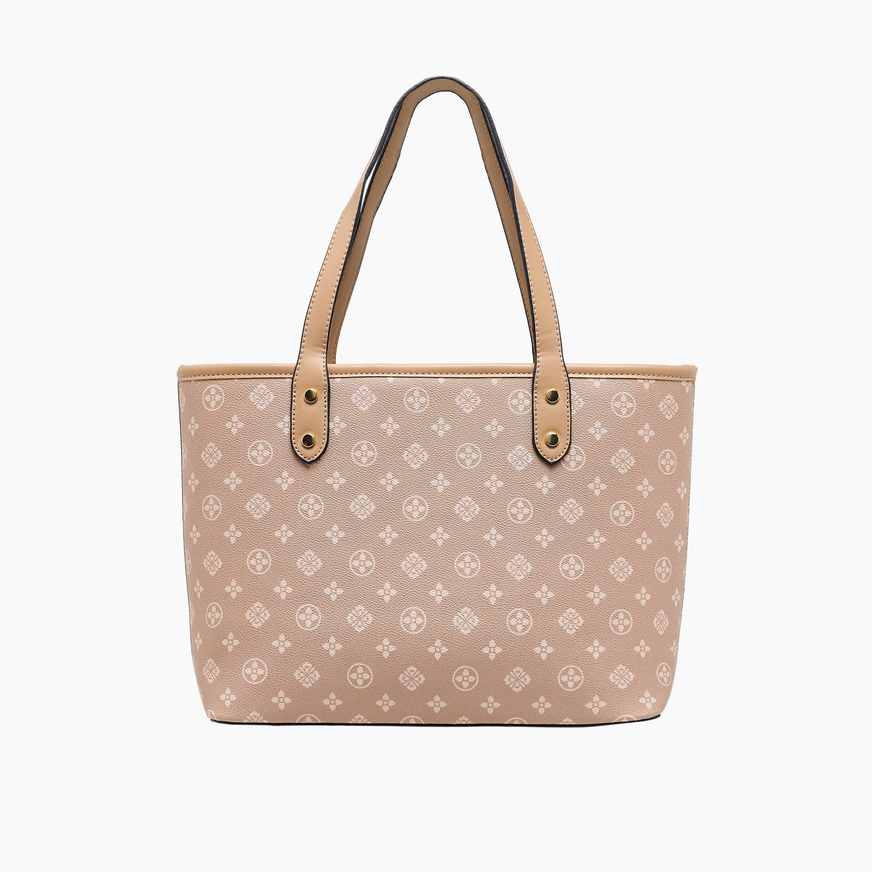 شنطة توت بمقابض مزدوجة وطبعات مونوجرام من أدور توم-women-bagsandwallets-handbags-image-1