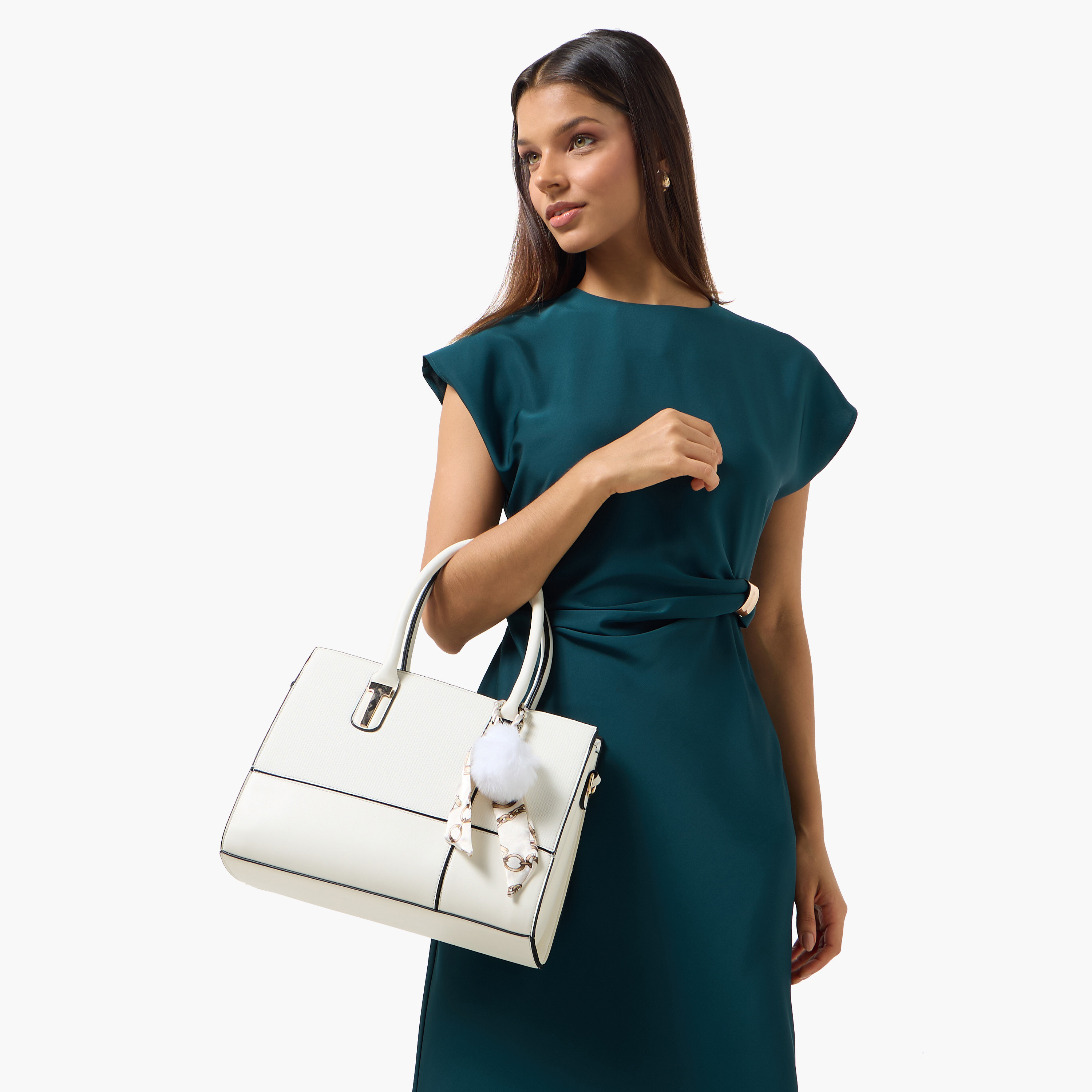 Adore Tom Scarf Accent Tote Bag with Pouch-women-bagsandwallets-handbags-image-2