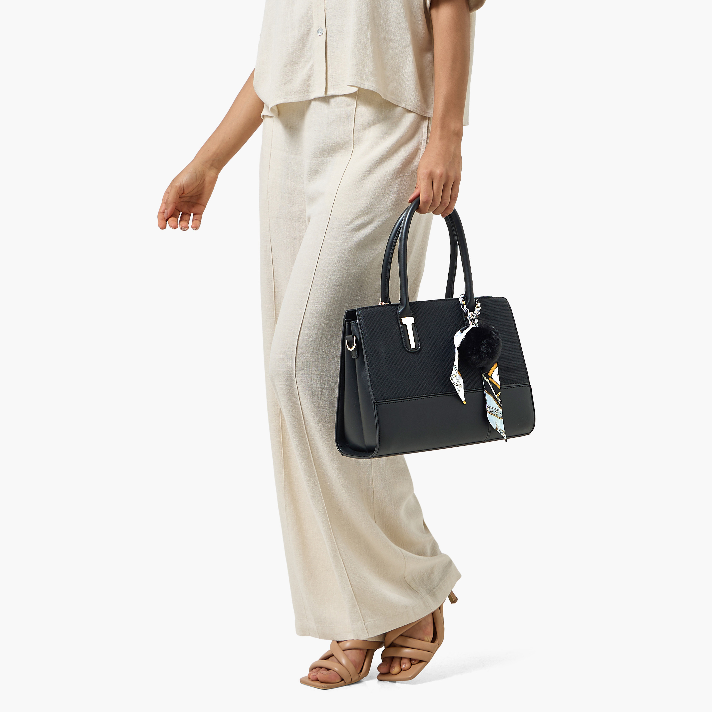 Adore Tom Scarf Accent Tote Bag with Pouch-women-bagsandwallets-handbags-image-2