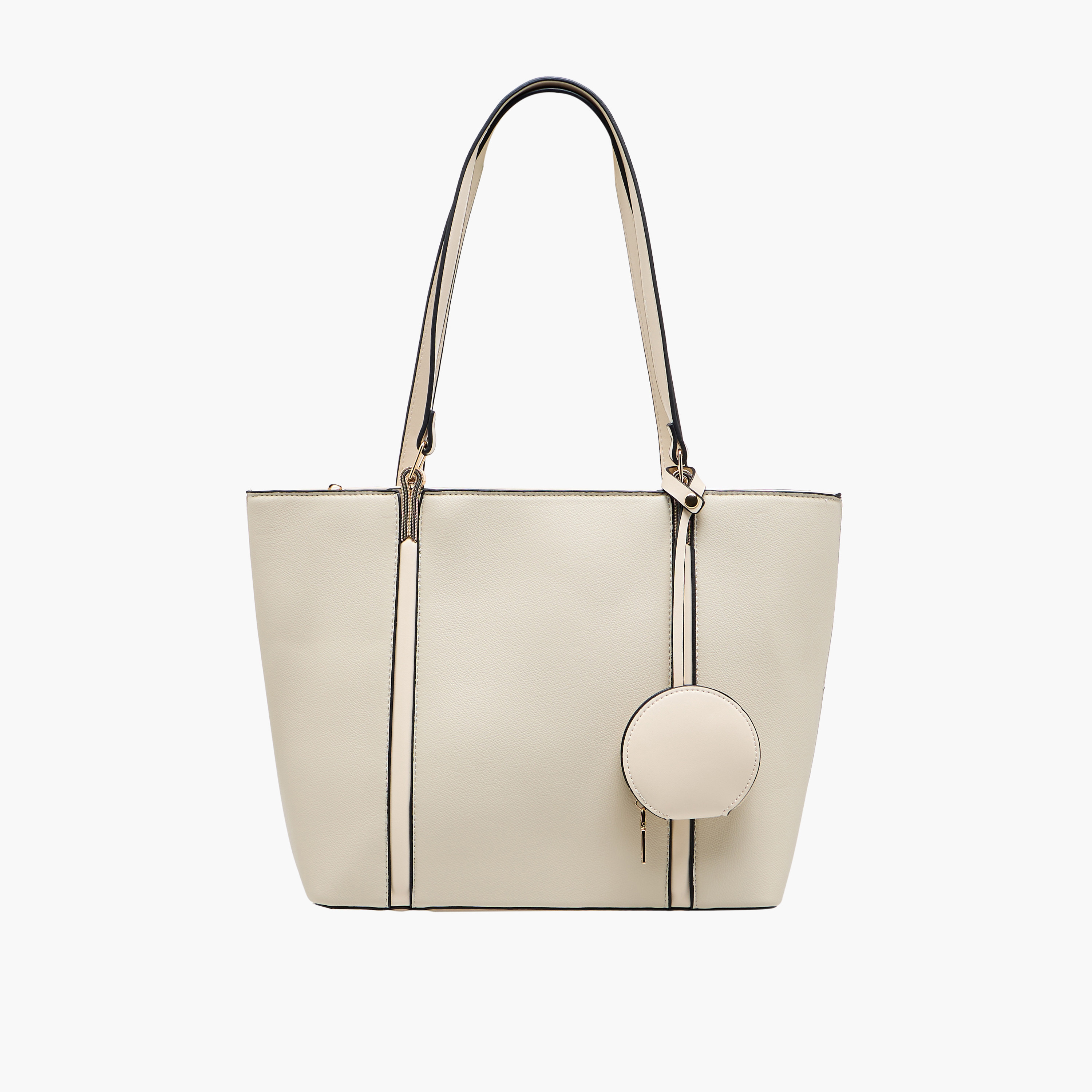 Adore Tom Textured Tote Bag with Coin Pouch-women-bagsandwallets-handbags-image-1