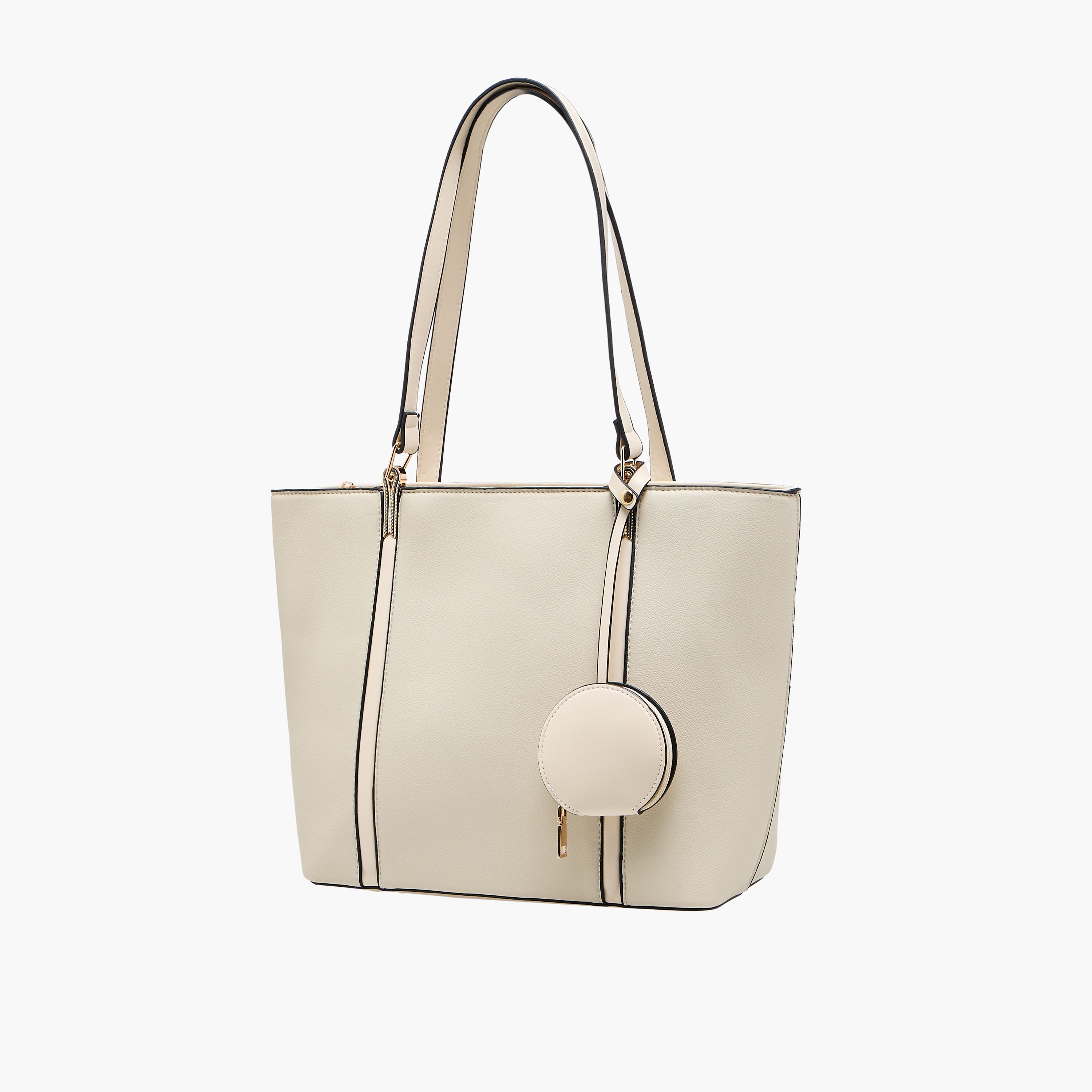 Adore Tom Textured Tote Bag with Coin Pouch-women-bagsandwallets-handbags-image-3