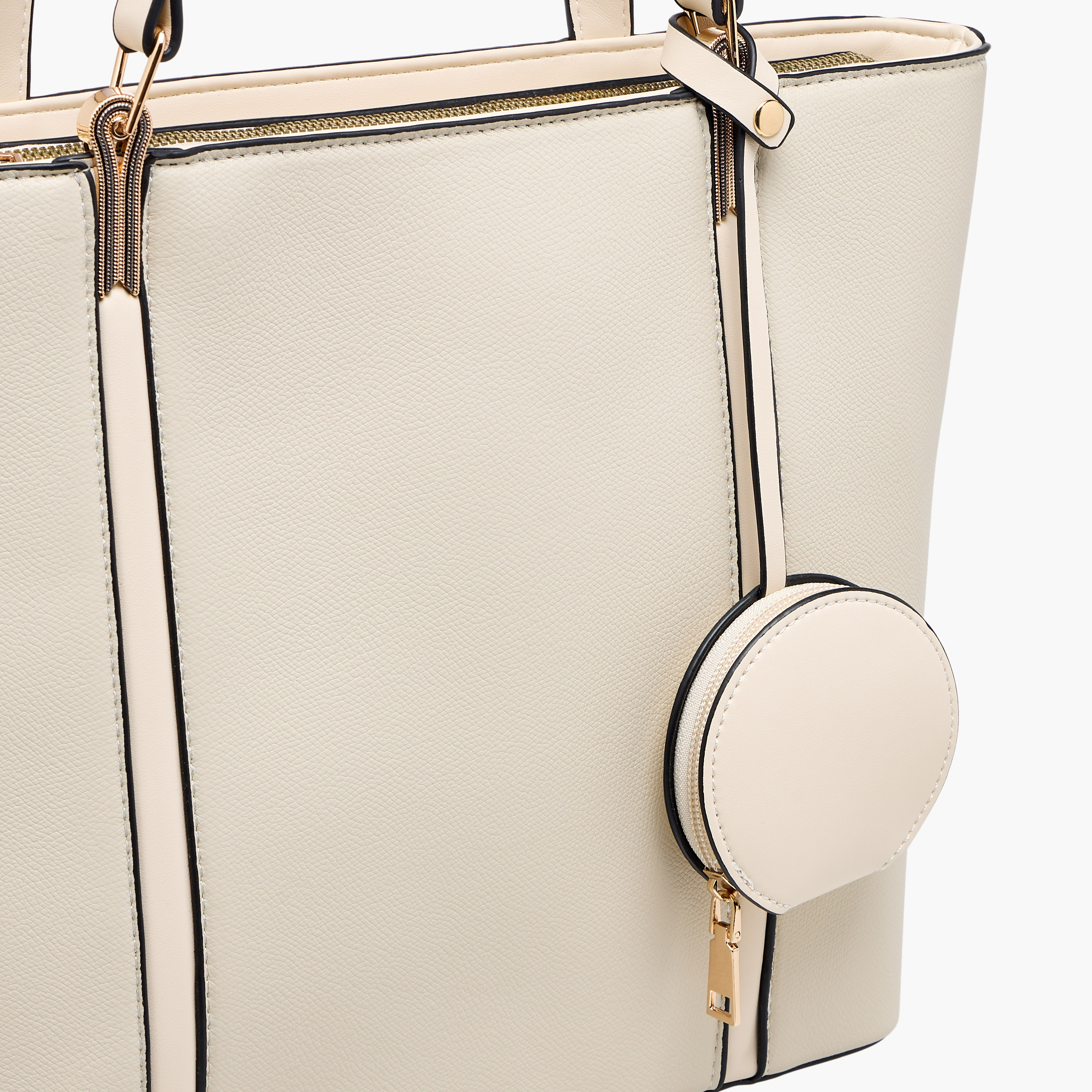 Adore Tom Textured Tote Bag with Coin Pouch-women-bagsandwallets-handbags-image-5