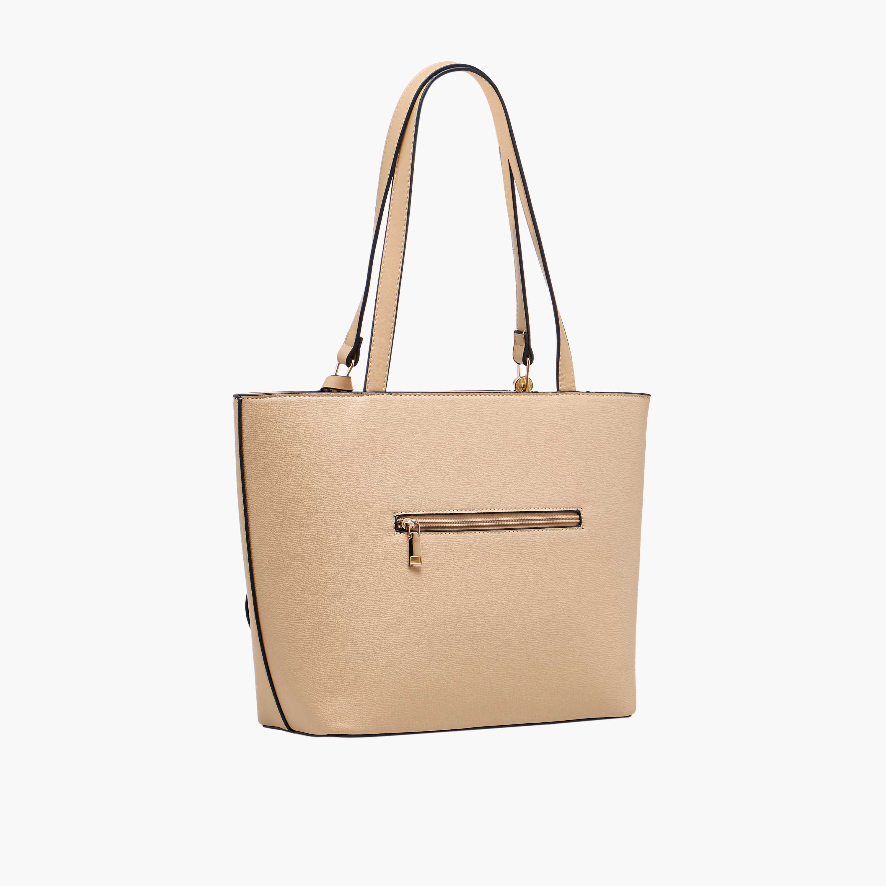 Adore Tom Textured Tote Bag with Coin Pouch-women-bagsandwallets-handbags-image-4