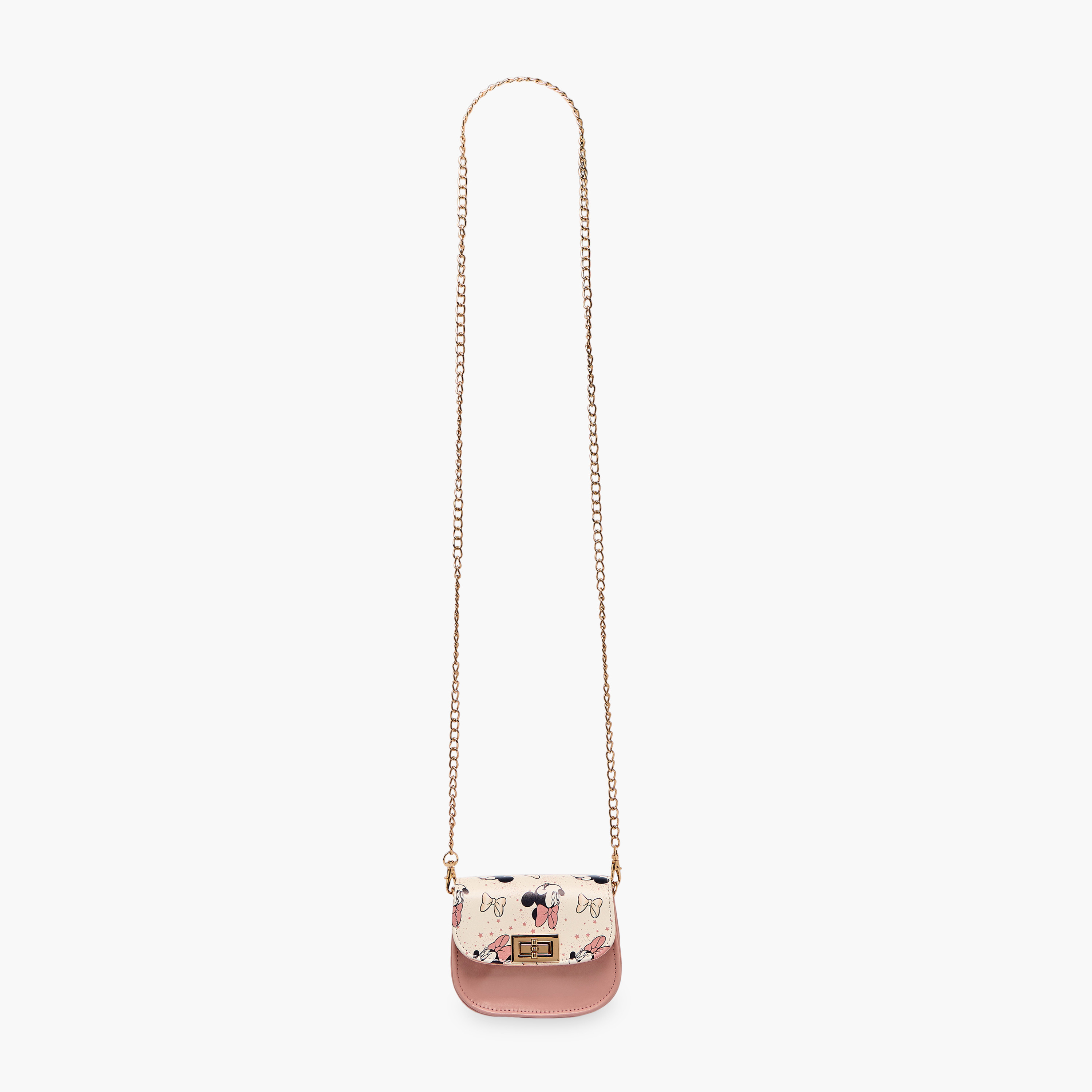 شنطة كروس بودي بحزام سلسلة قابل للفصل وطبعات ميني ماوس من ديزني-girls-accessories-bags-image-3
