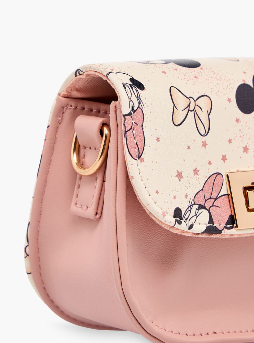 شنطة كروس بودي بحزام سلسلة قابل للفصل وطبعات ميني ماوس من ديزني-girls-accessories-bags-image-4