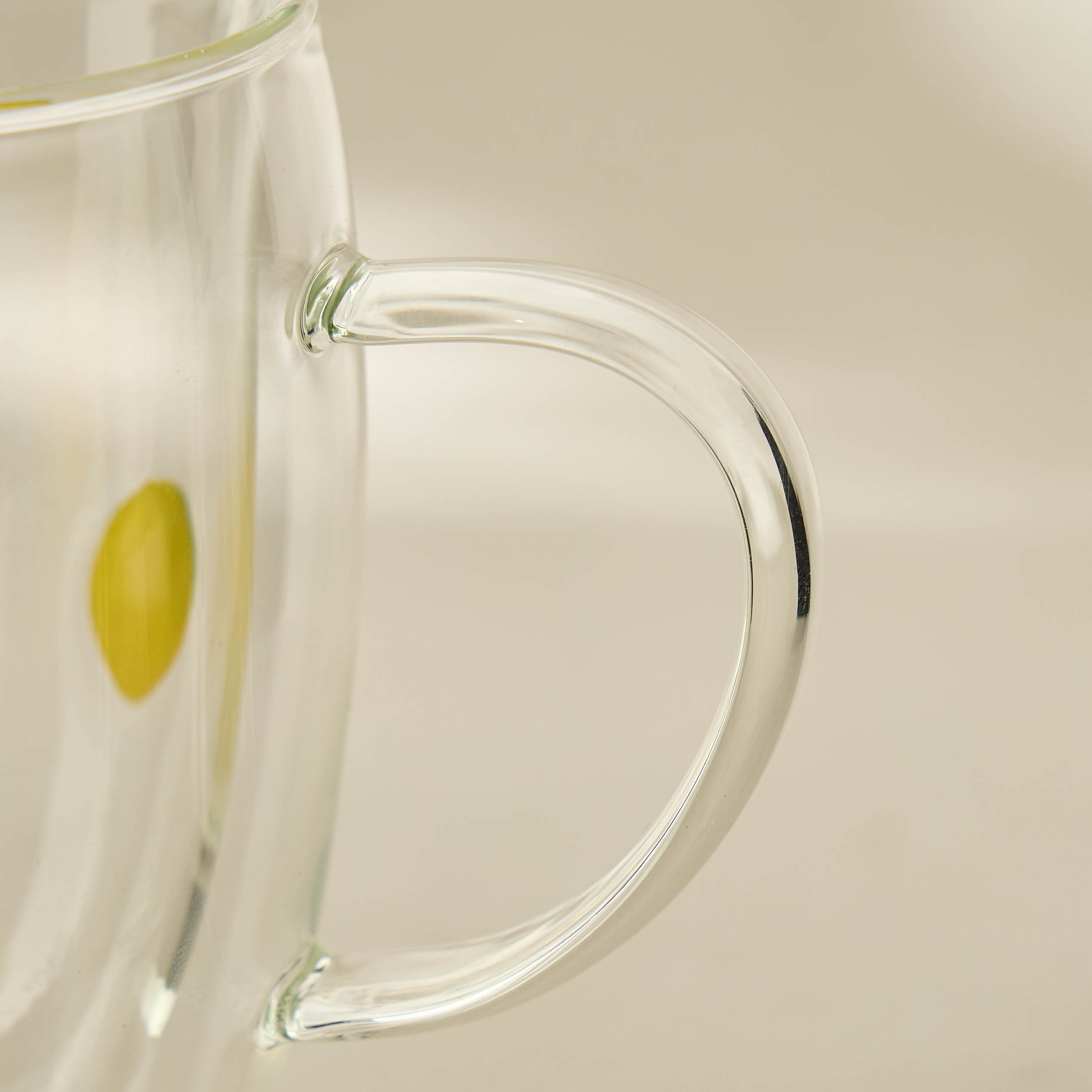 Lemon Accent Double Wall Glass Mug- 320 ml-household-dining-teaandcoffee-mugsandcups-image-2