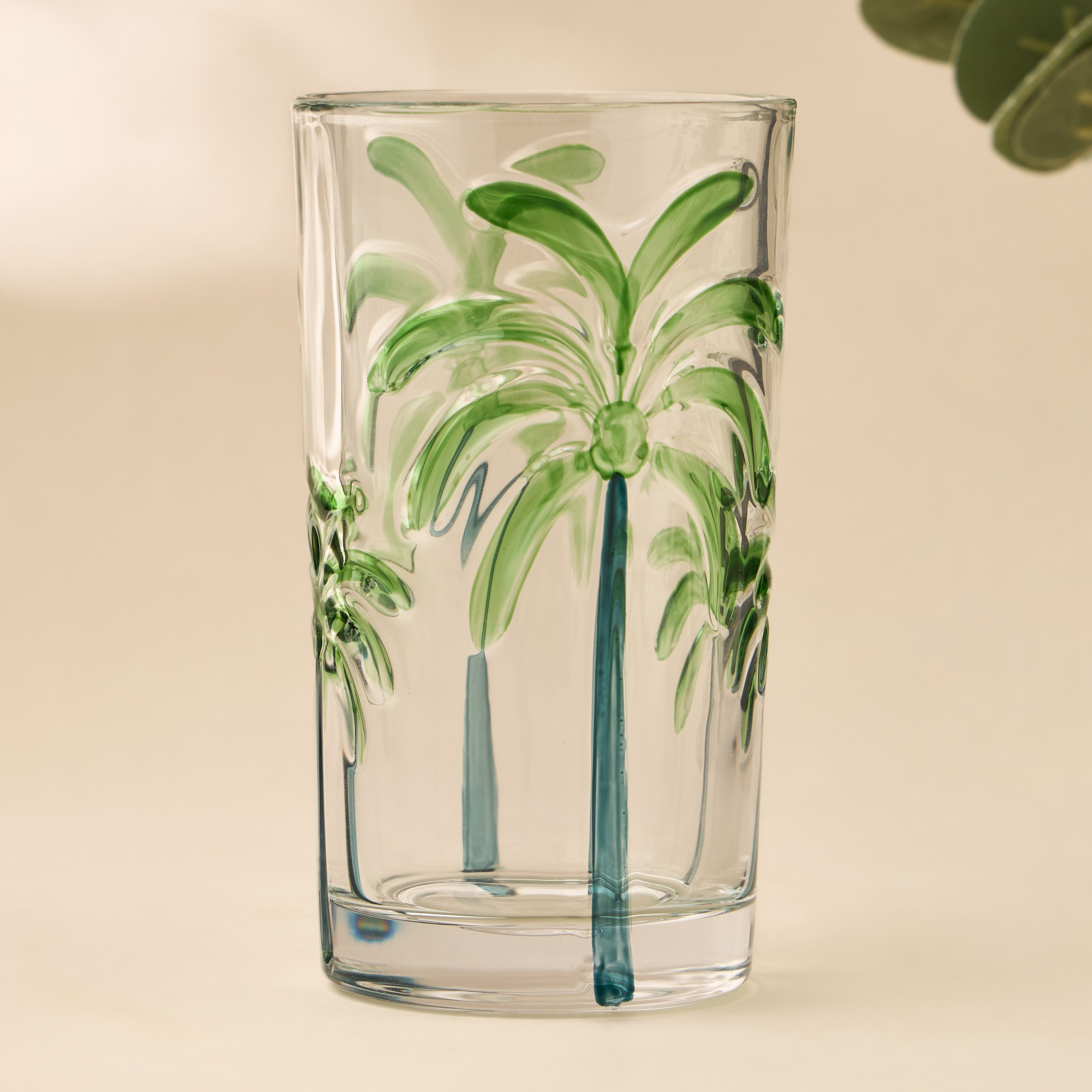 Palm Tree Debossed Highball Glass-household-dining-glassware-drinkingglasses-image-1