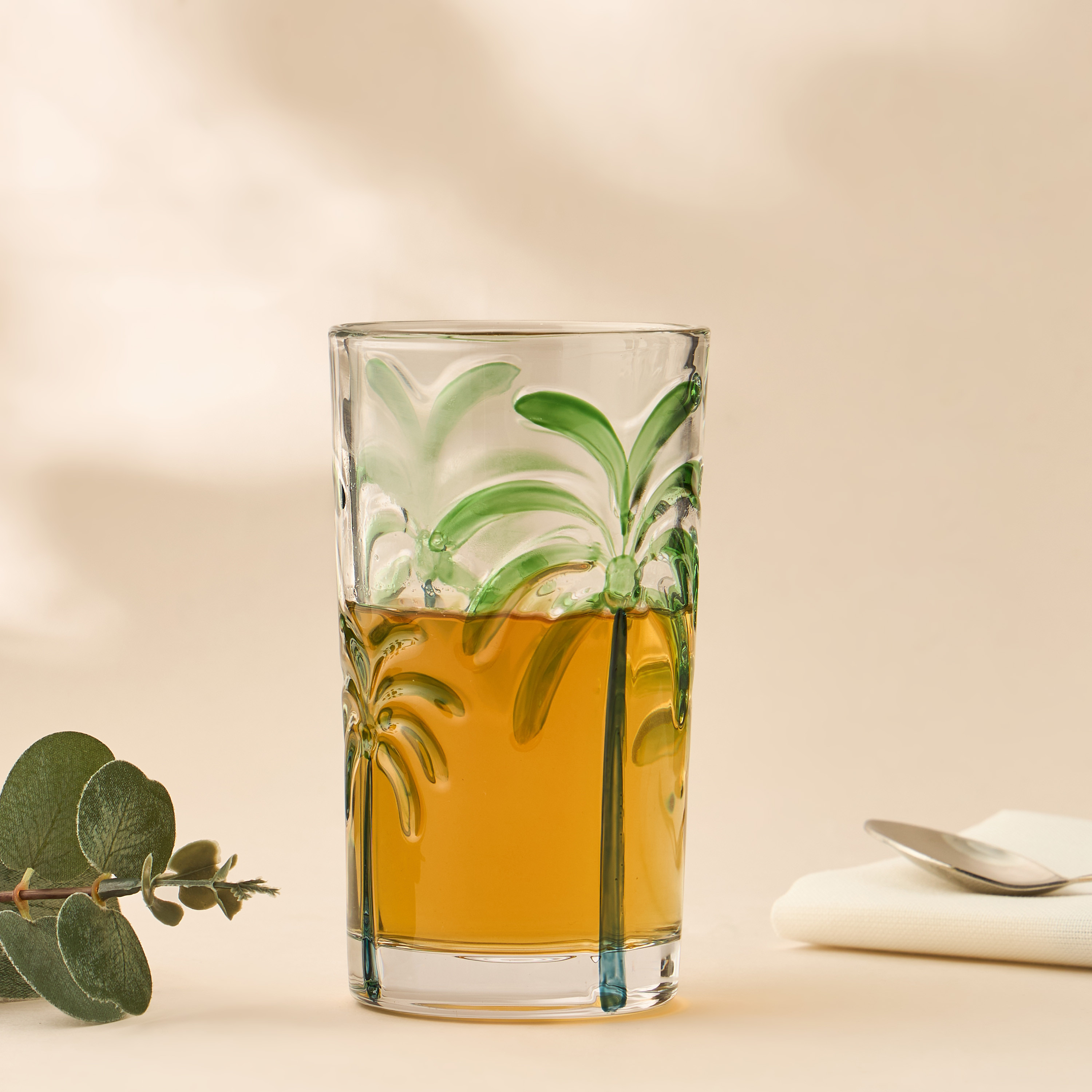 Palm Tree Debossed Highball Glass-household-dining-glassware-drinkingglasses-image-4