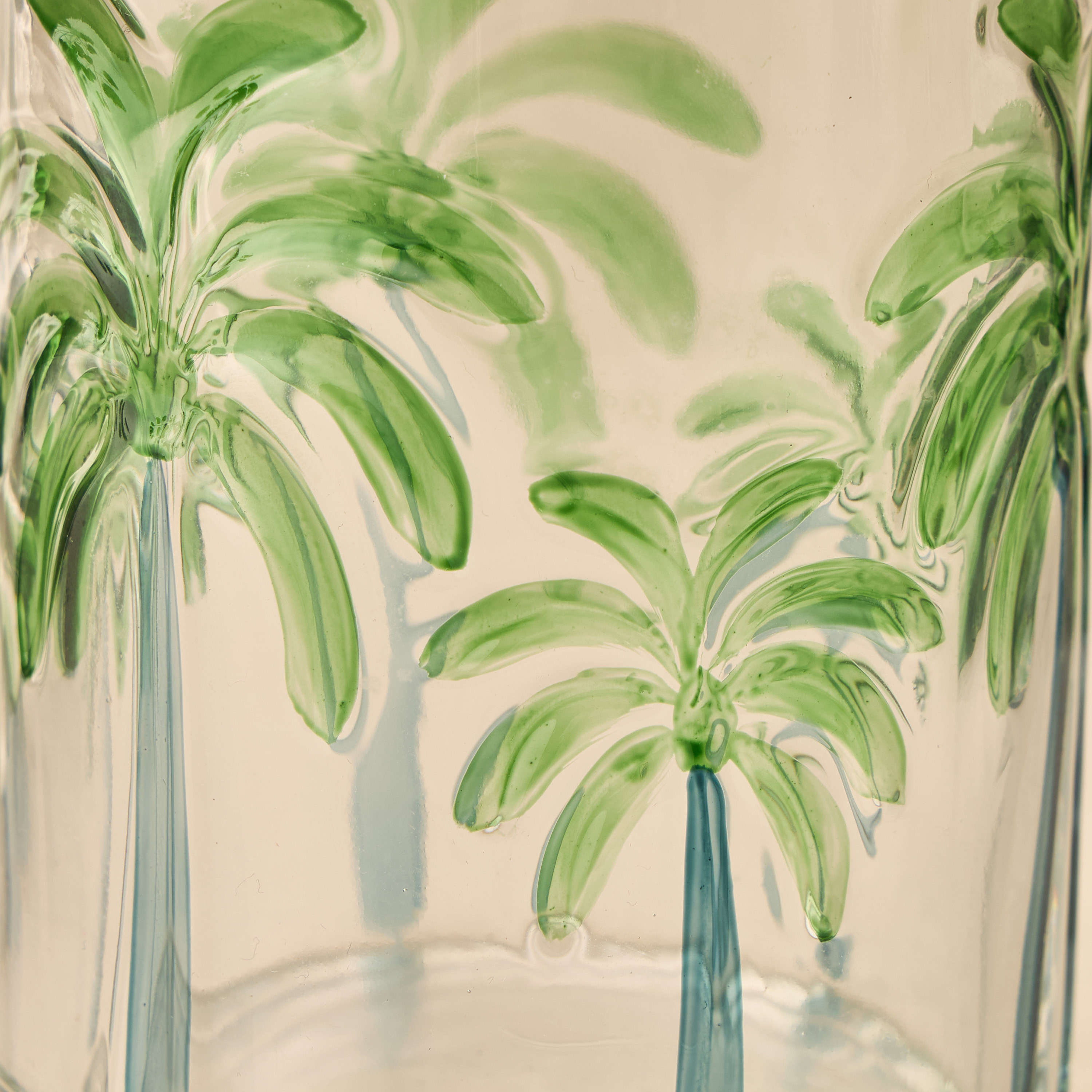 Palm Tree Debossed Glass Canister - 800 ml-household-kitchen-foodstorage-containers-image-3