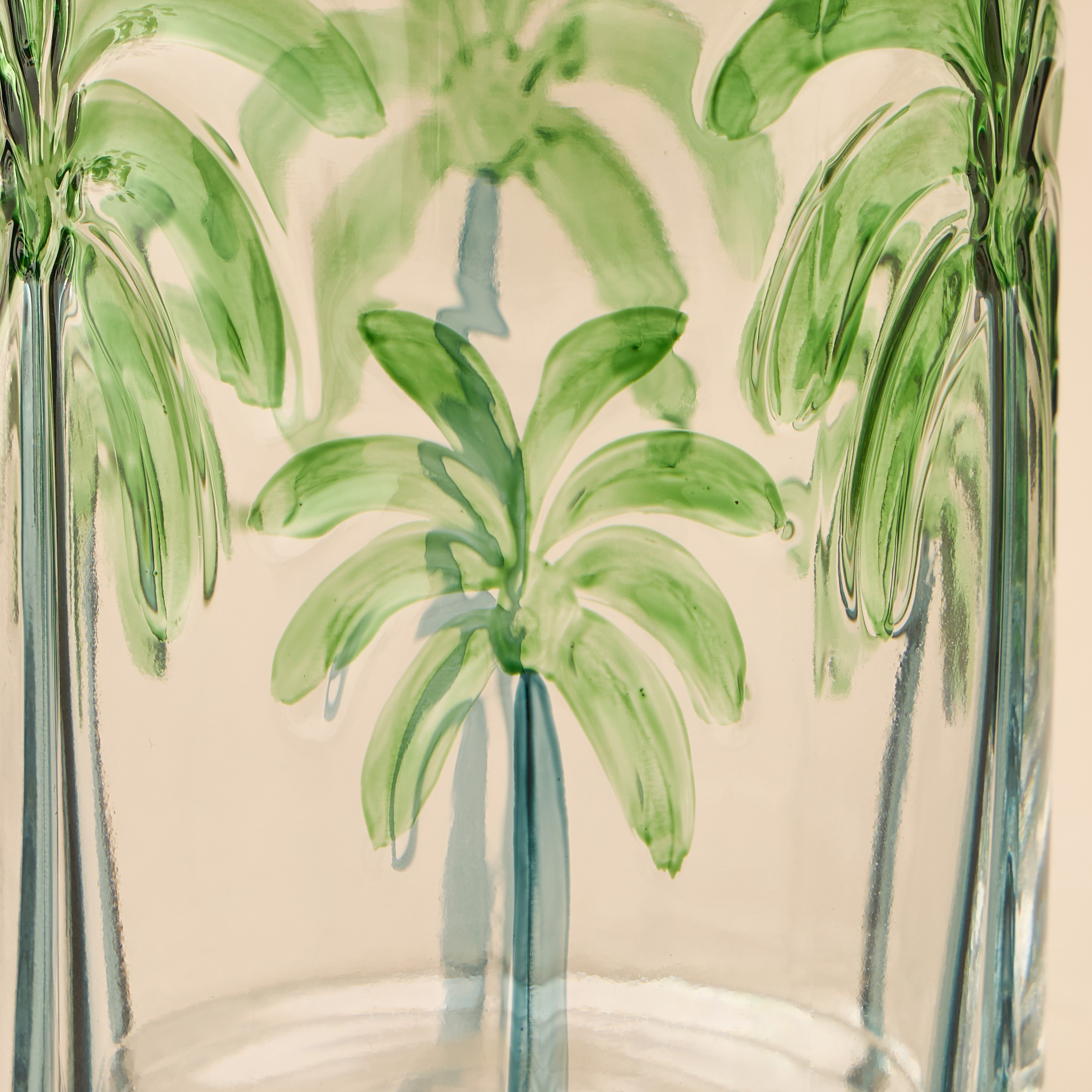 Palm Tree Debossed Glass Canister - 1 L-household-kitchen-foodstorage-containers-image-3