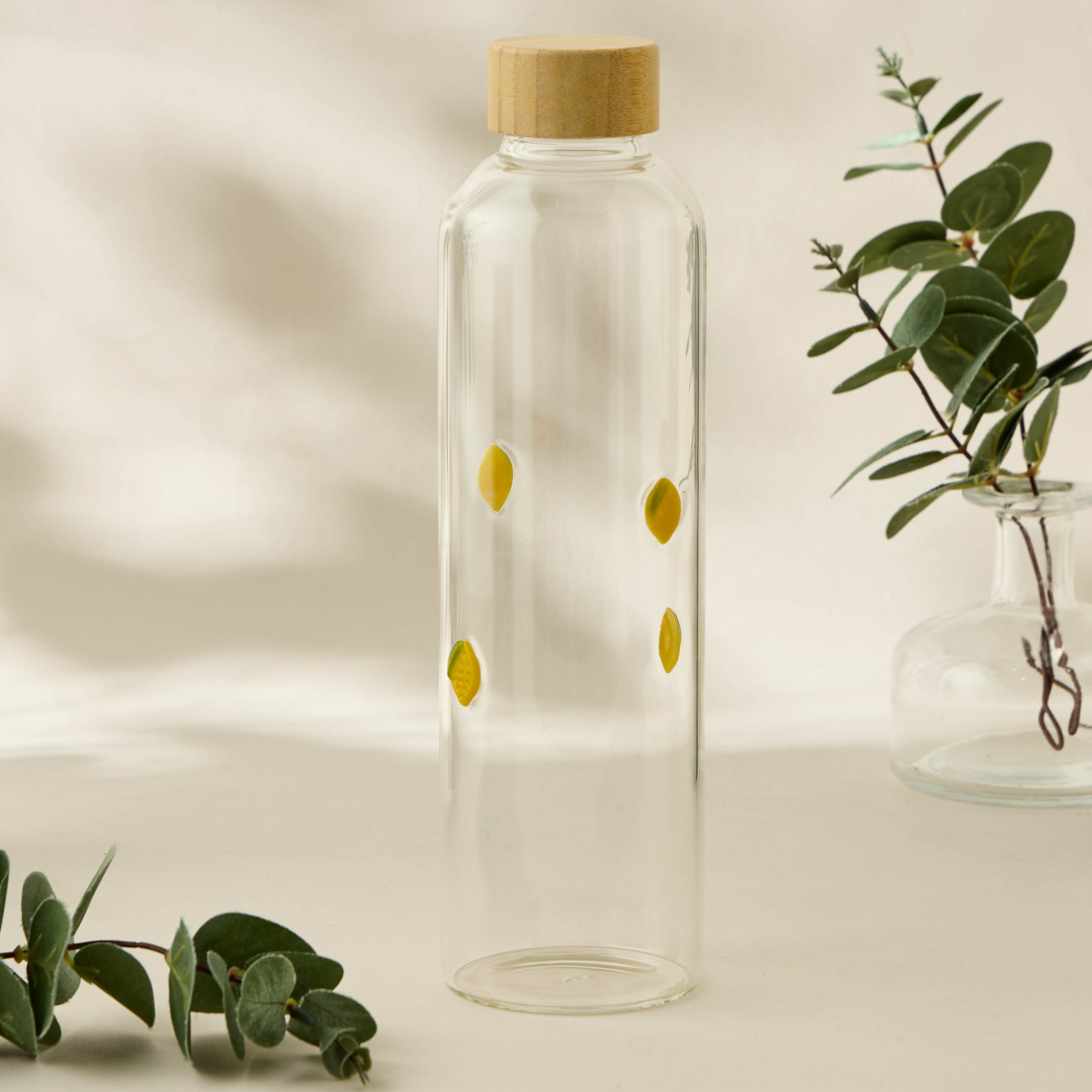 Lemon Accent Glass Bottle with Screw Lid-household-dining-drinkserveware-bottles-image-5