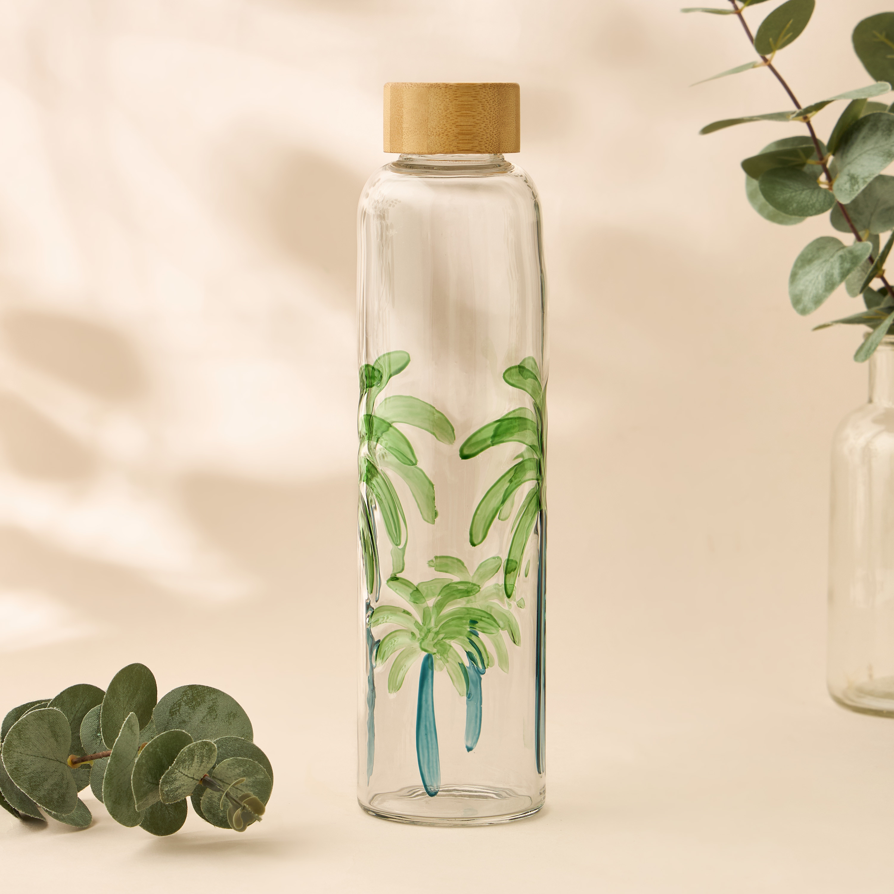 Palm Tree Debossed Glass Bottle-household-dining-drinkserveware-bottles-image-5