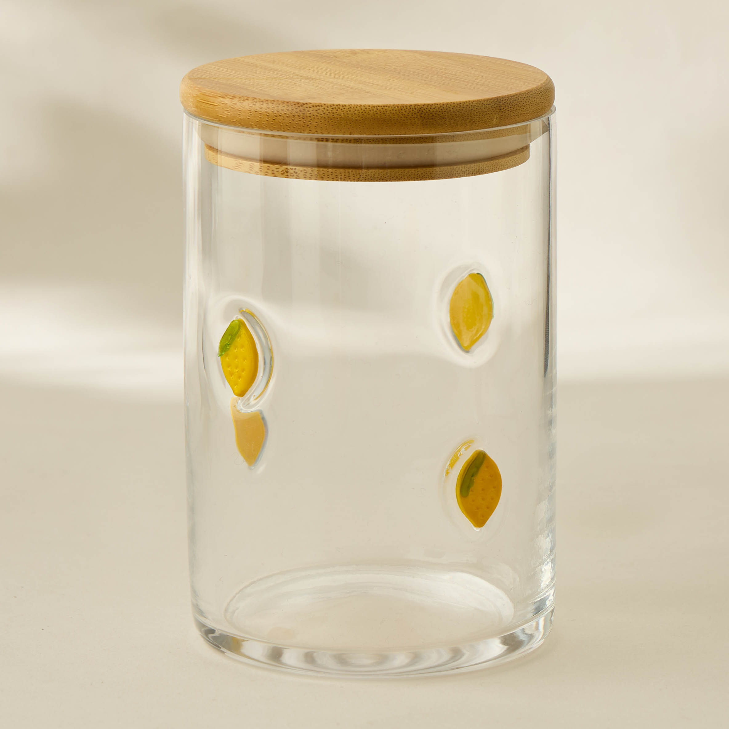 Lemon Accent Glass Canister - 800 ml-household-kitchen-foodstorage-containers-image-1