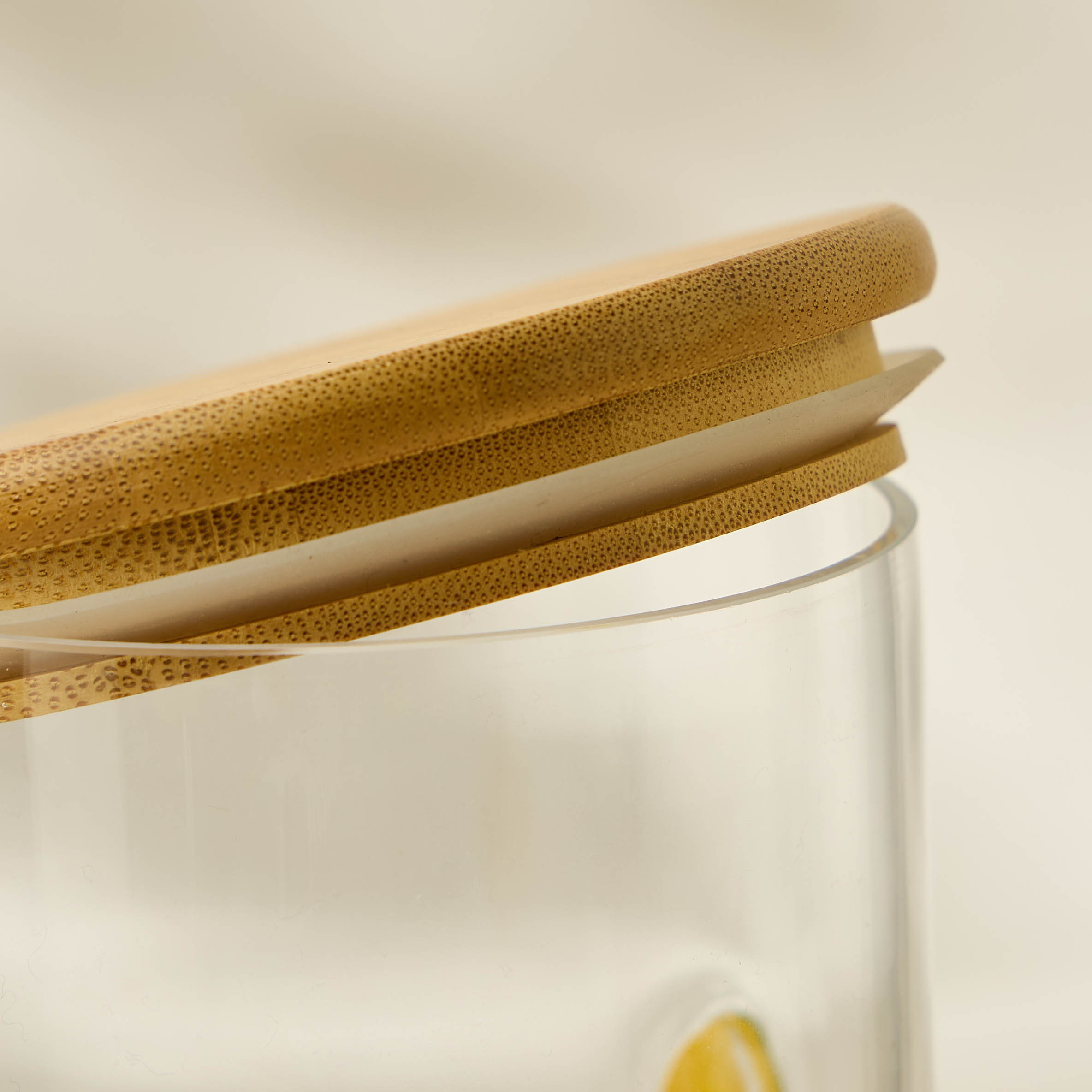 Lemon Accent Glass Canister - 800 ml-household-kitchen-foodstorage-containers-image-3