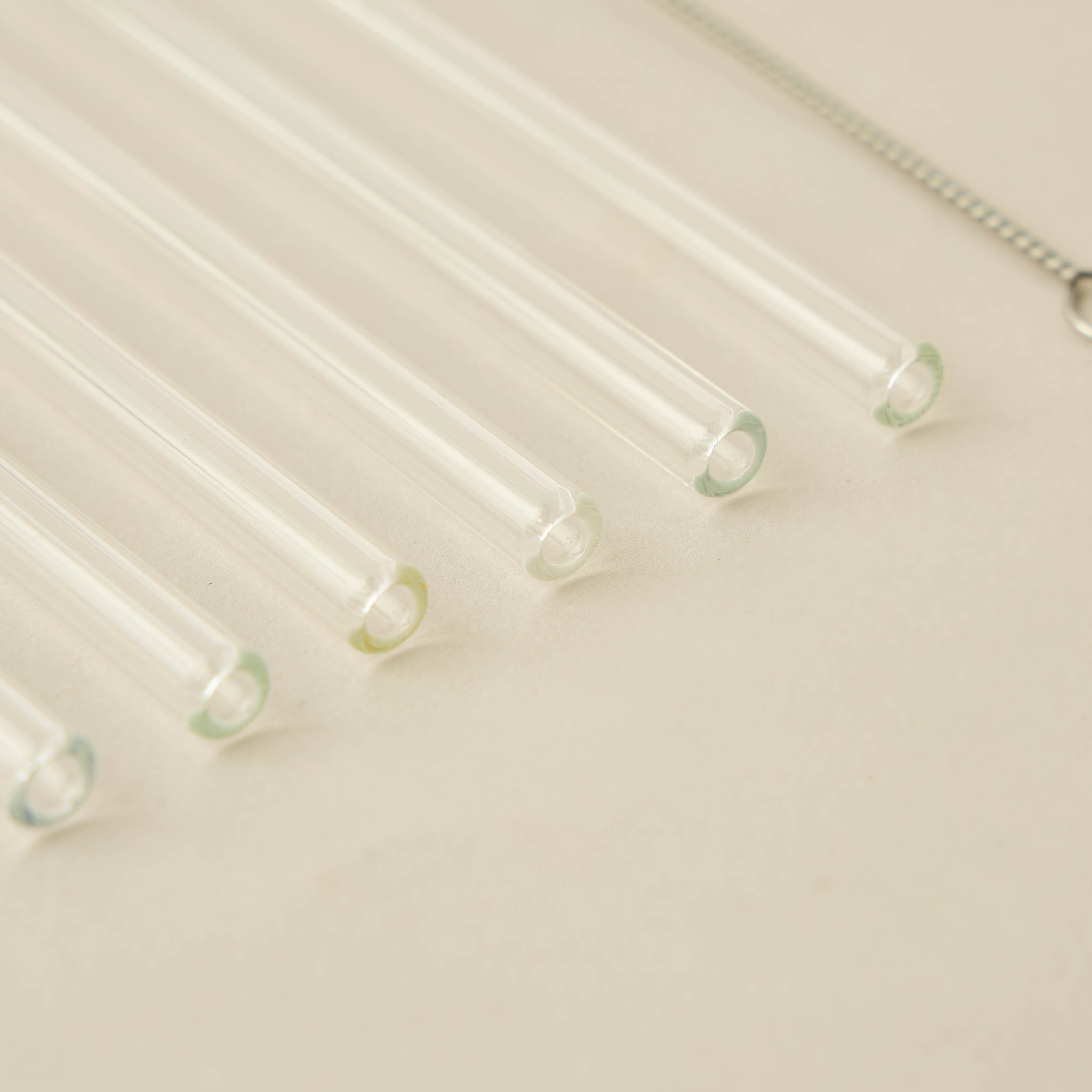 Floral Accent 7-Piece Glass Straw and Cleaning Brush Set-household-dining-glassware-drinkingglasses-image-3