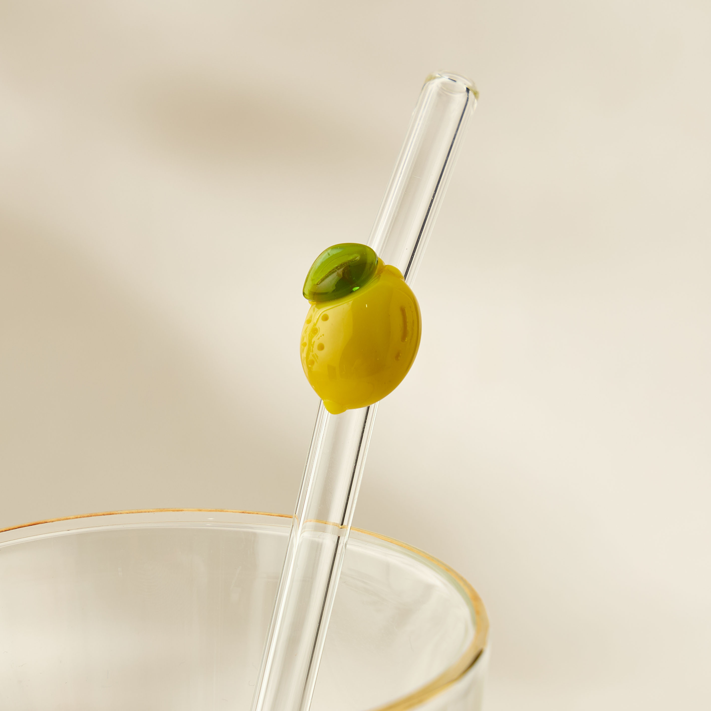 Floral Accent 7-Piece Glass Straw and Cleaning Brush Set-household-dining-glassware-drinkingglasses-image-4