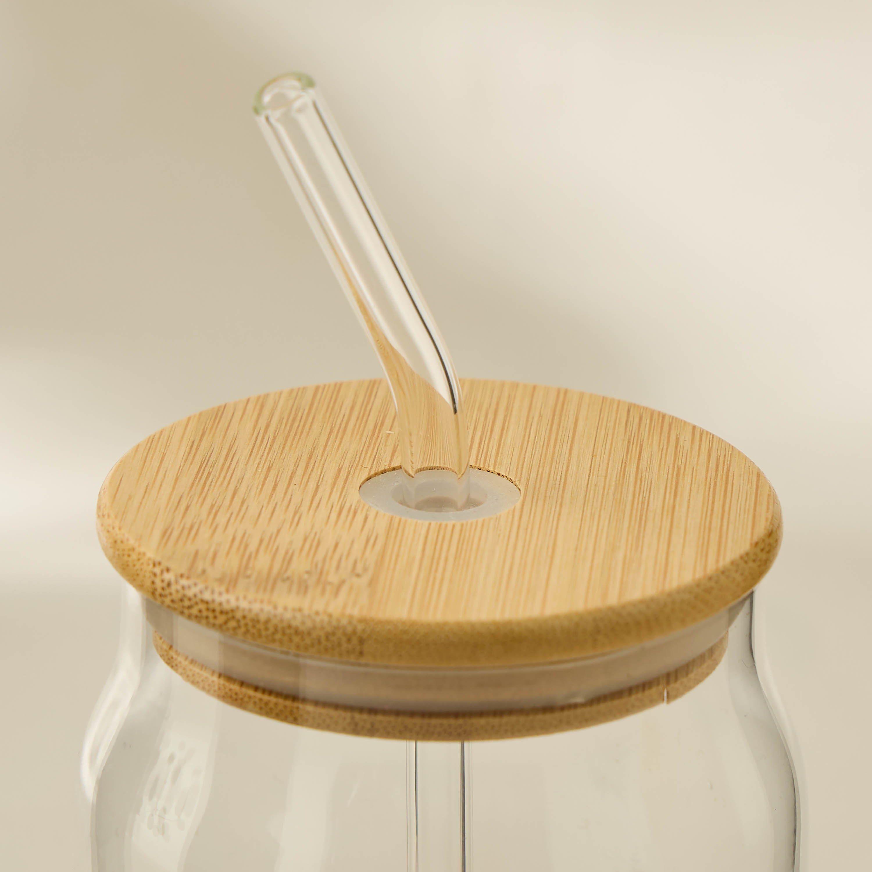 Lemon Accent Glass Sipper Bottle- 530 ml-household-dining-glassware-drinkingglasses-image-2