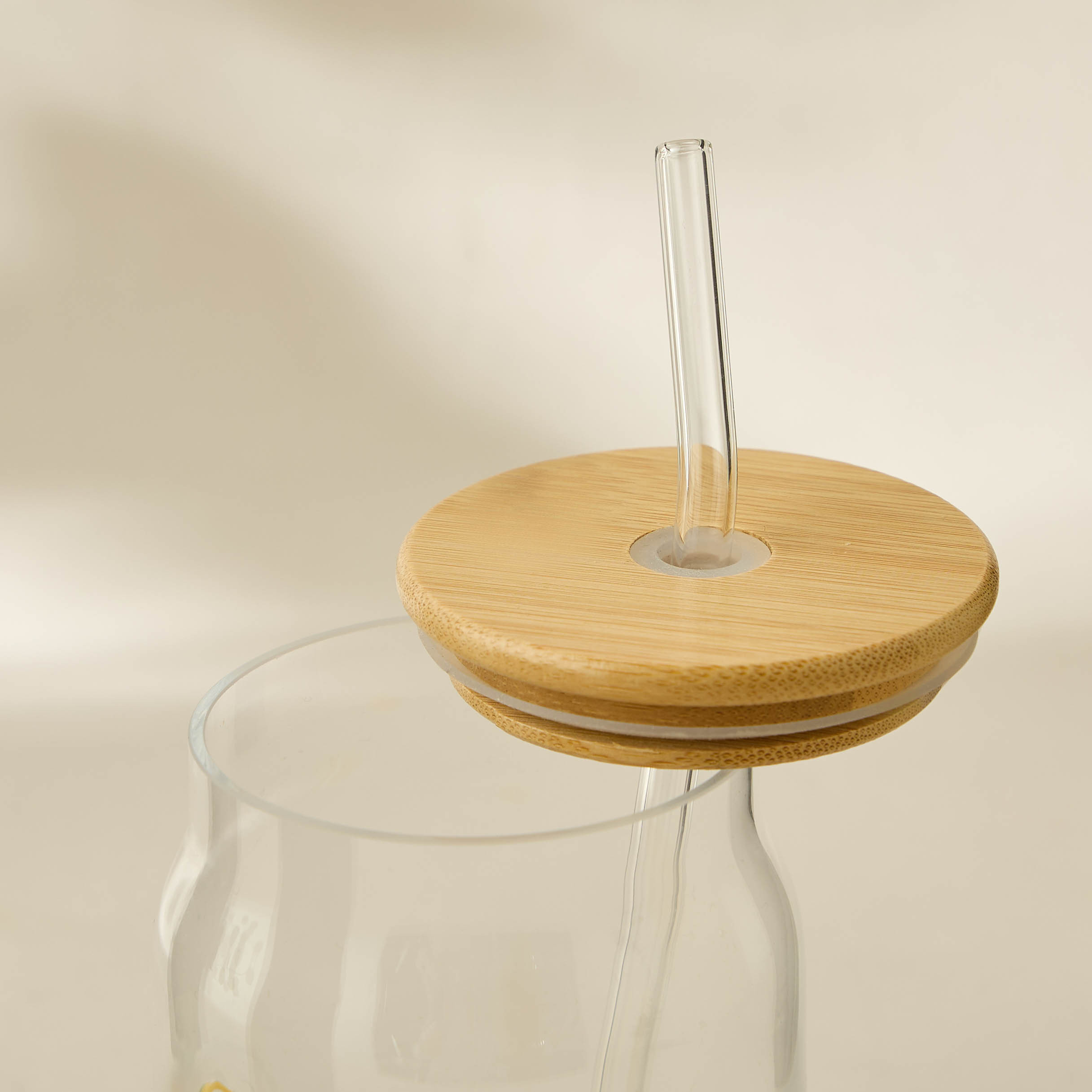 Lemon Accent Glass Sipper Bottle- 530 ml-household-dining-glassware-drinkingglasses-image-5
