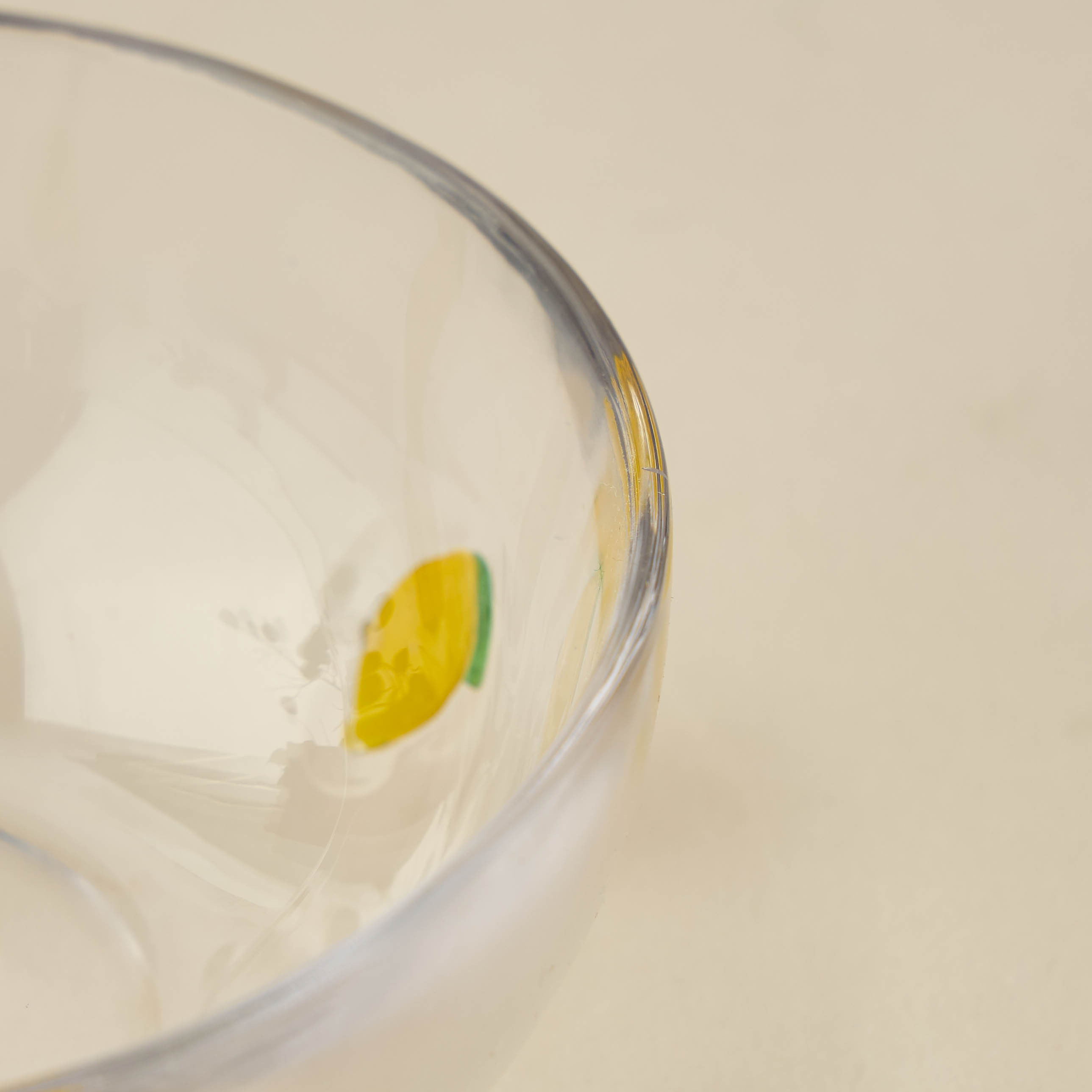 وعاء تقديم زجاجي بتزيينات ليمون - 13 سم-household-dining-dinnerware-bowls-image-2