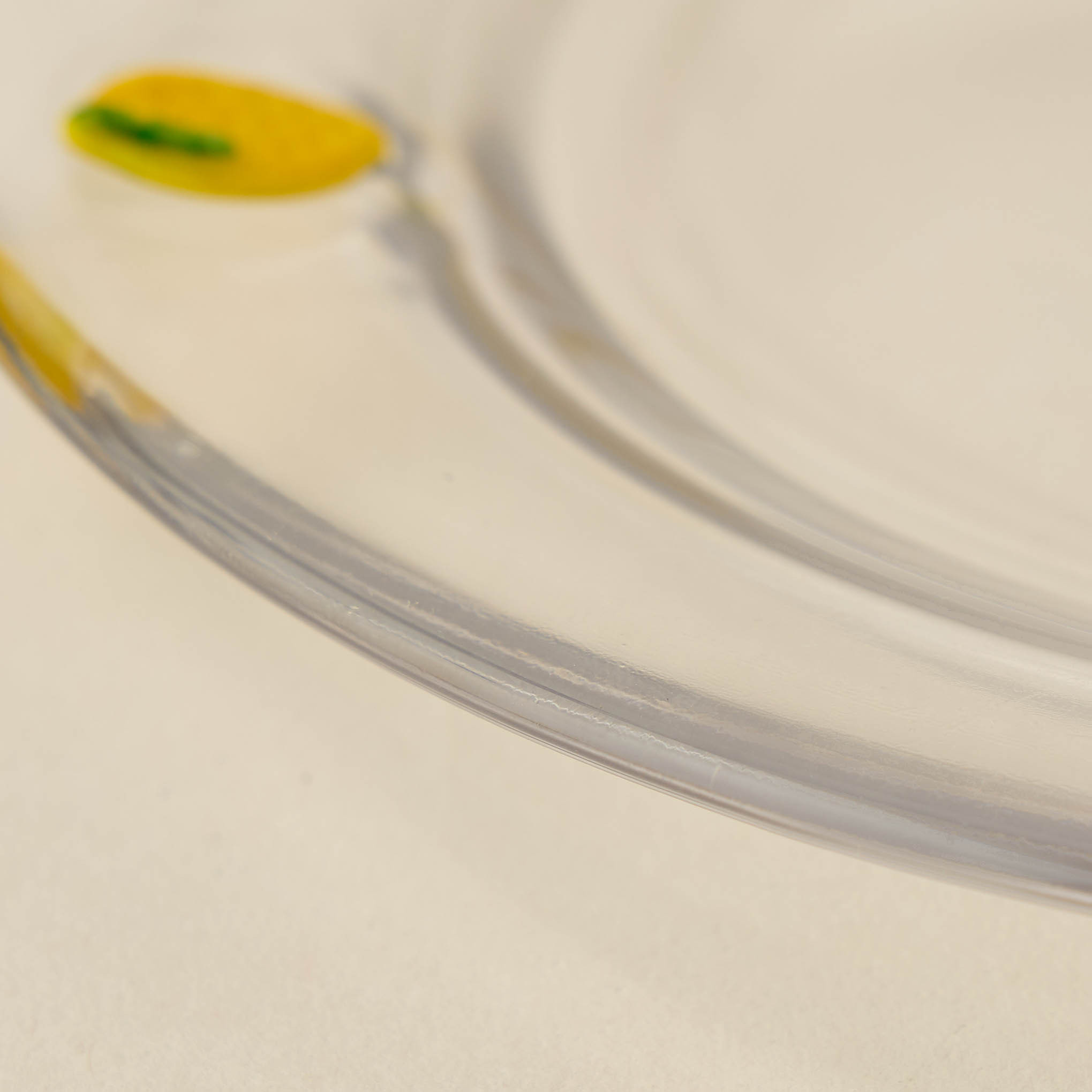 Lemon Accent Glass Plate - 21 cms-household-dining-dinnerware-plates-image-3
