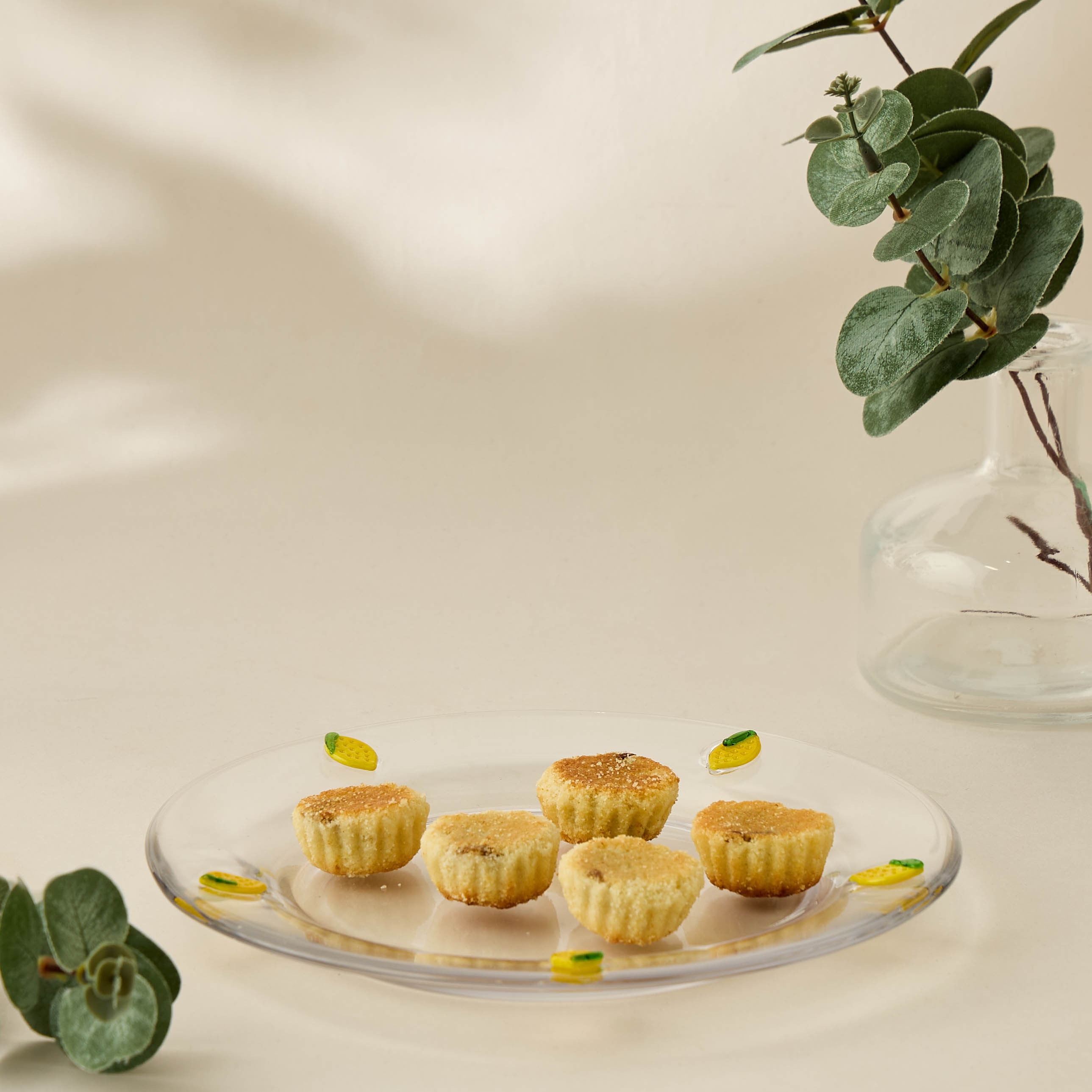 Lemon Accent Glass Plate - 21 cms-household-dining-dinnerware-plates-image-4