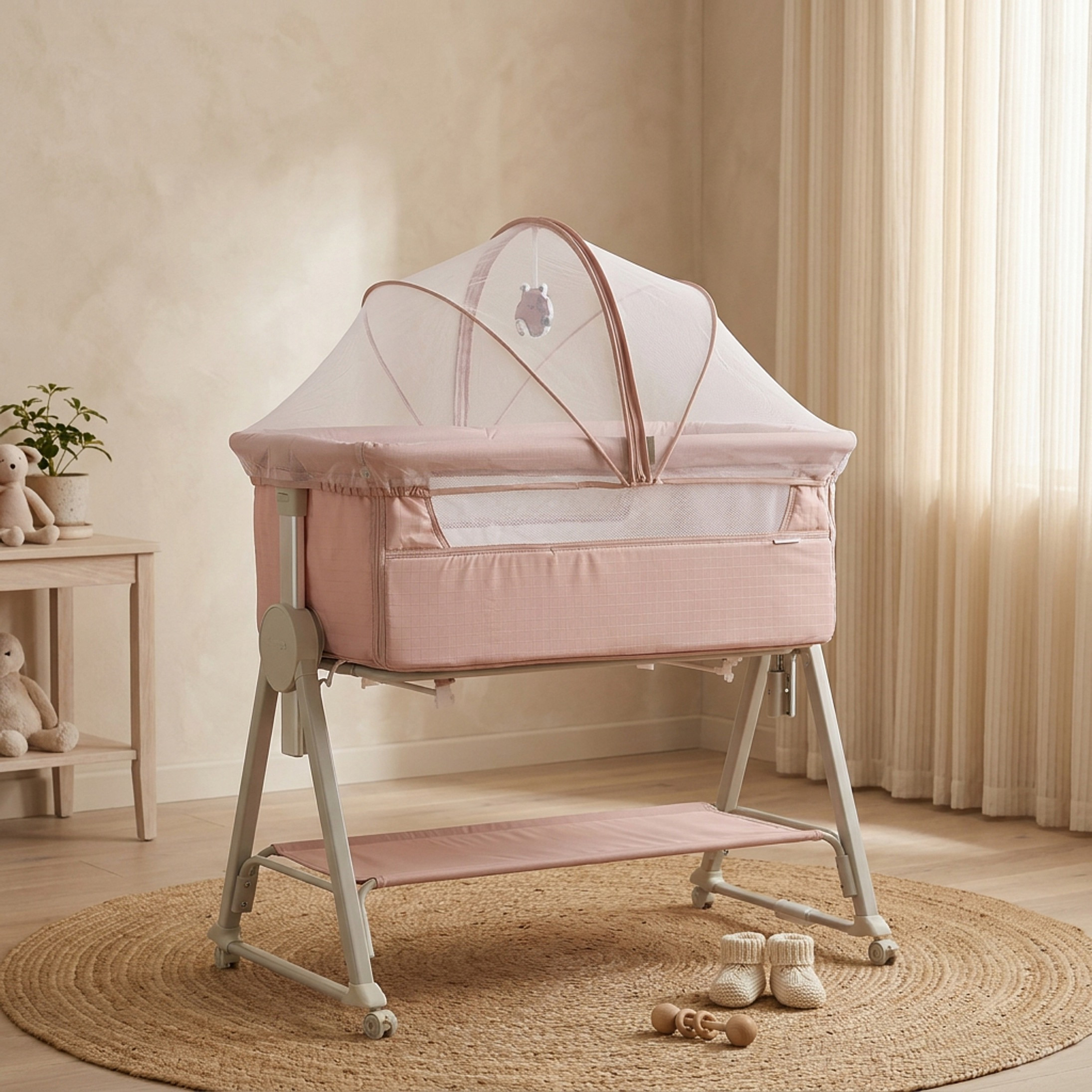 Juniors Percy Baby Bassinet with Adjustable Height-baby-nursery-furniture-cribsandbeds-bassinets-image-1