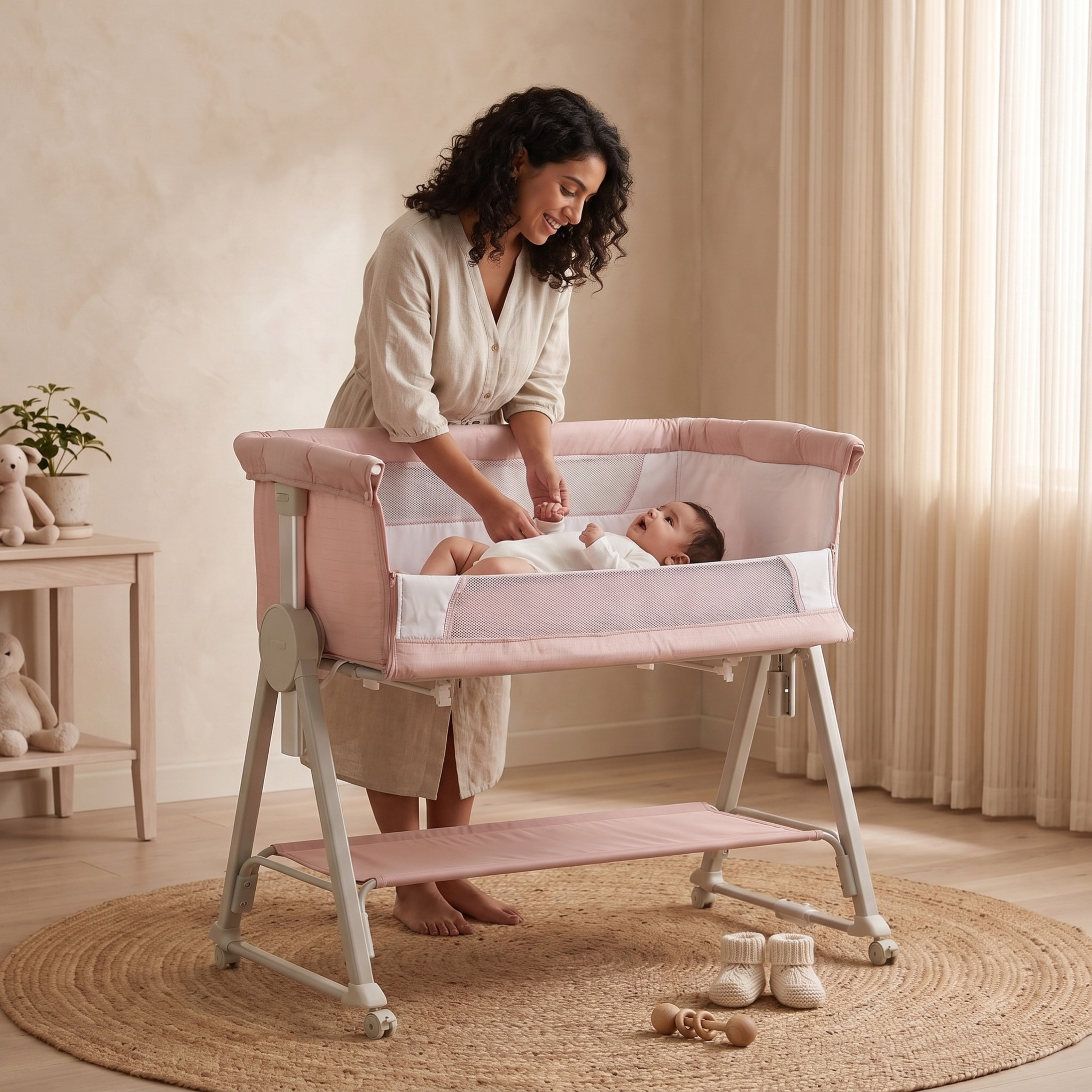 Juniors Percy Baby Bassinet with Adjustable Height-baby-nursery-furniture-cribsandbeds-bassinets-image-7
