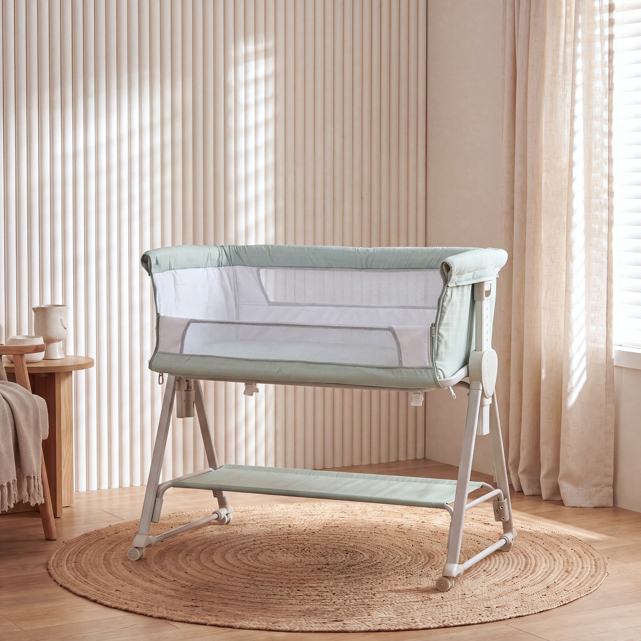 Juniors Percy Baby Bassinet with Adjustable Height-baby-nursery-furniture-cribsandbeds-bassinets-image-2