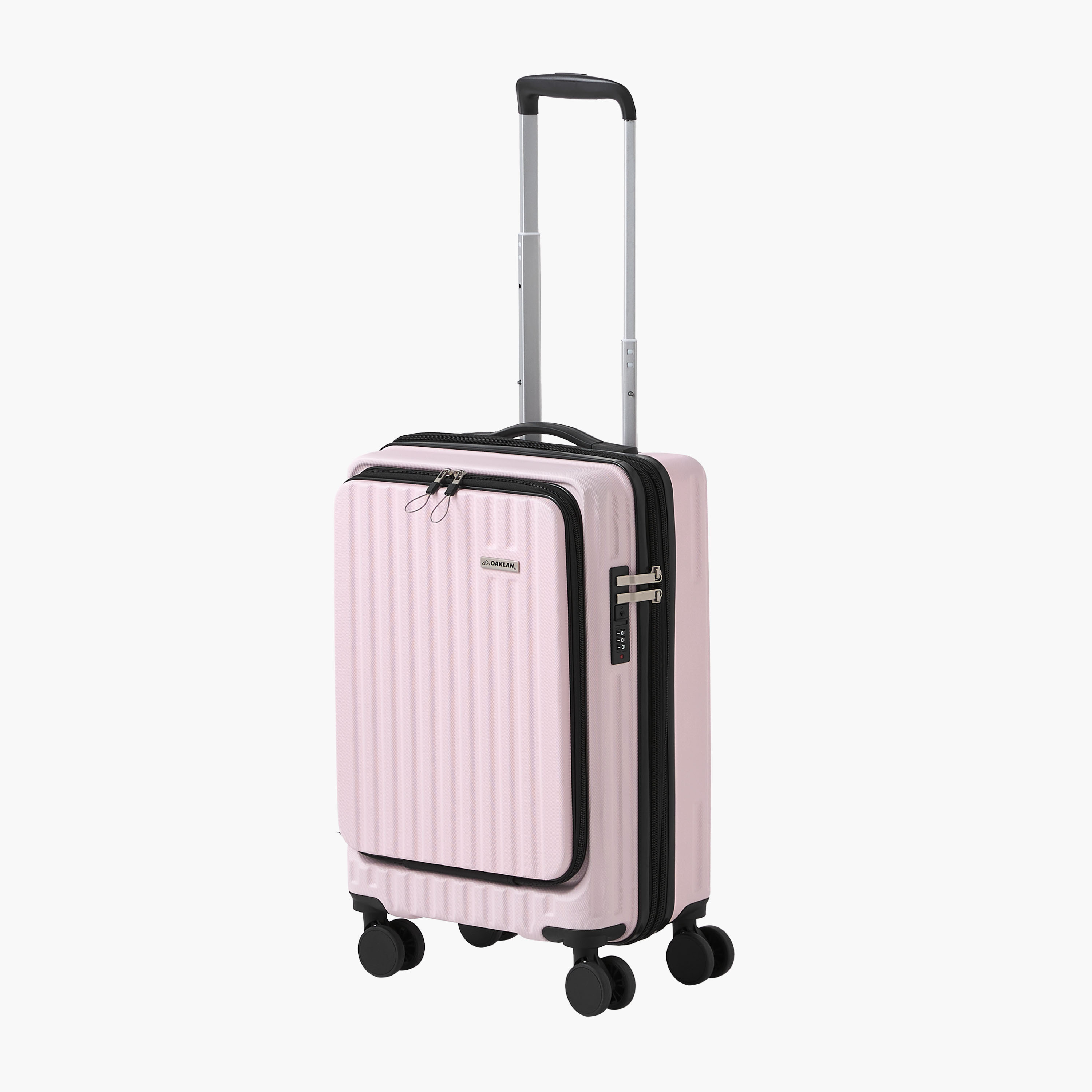 Oaklan by Shoexpress Textured Hardcase Luggage Trolley with Retractable Handle - Cabin-travel-luggagesandbags-luggage-image-1