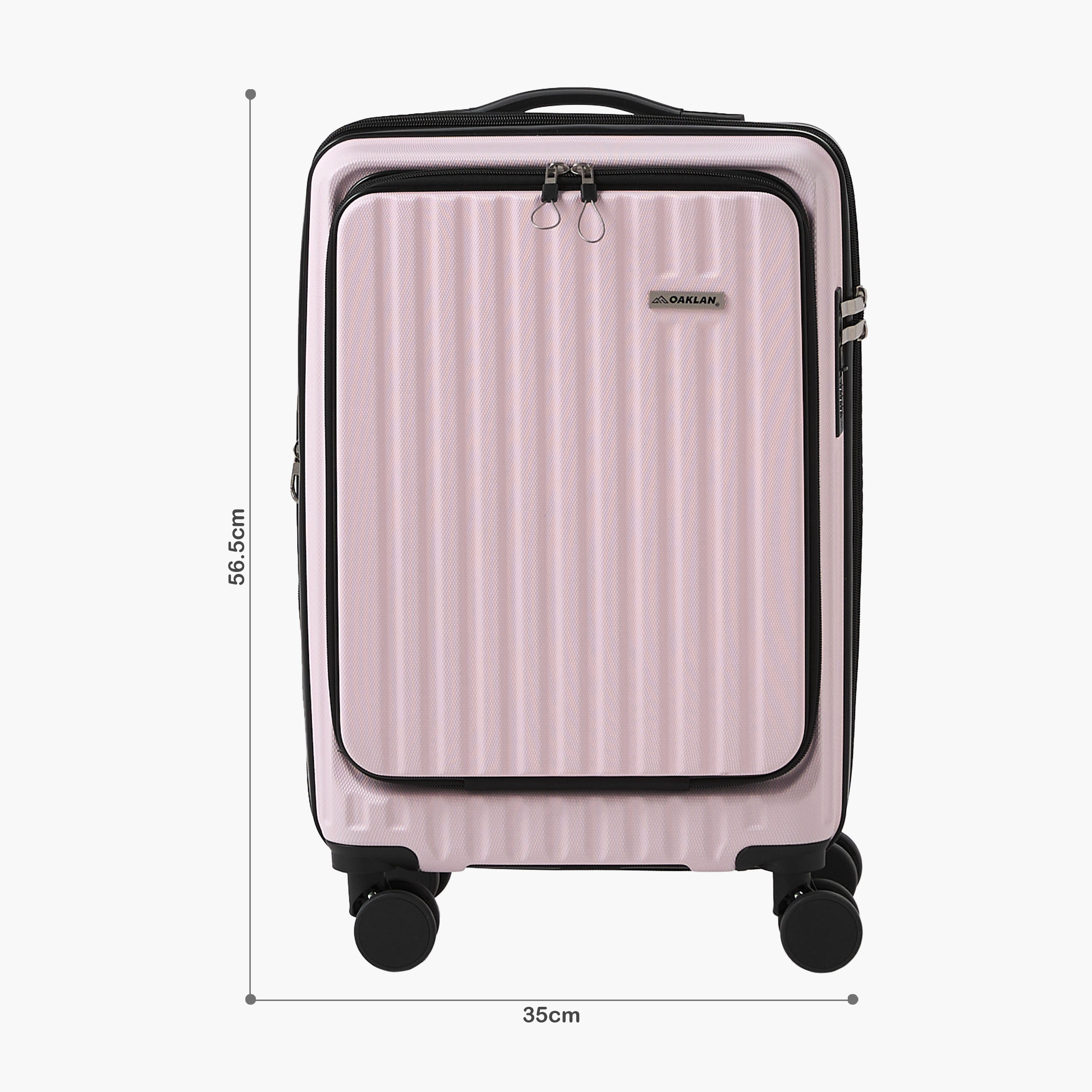 Oaklan by Shoexpress Textured Hardcase Luggage Trolley with Retractable Handle - Cabin-travel-luggagesandbags-luggage-image-2