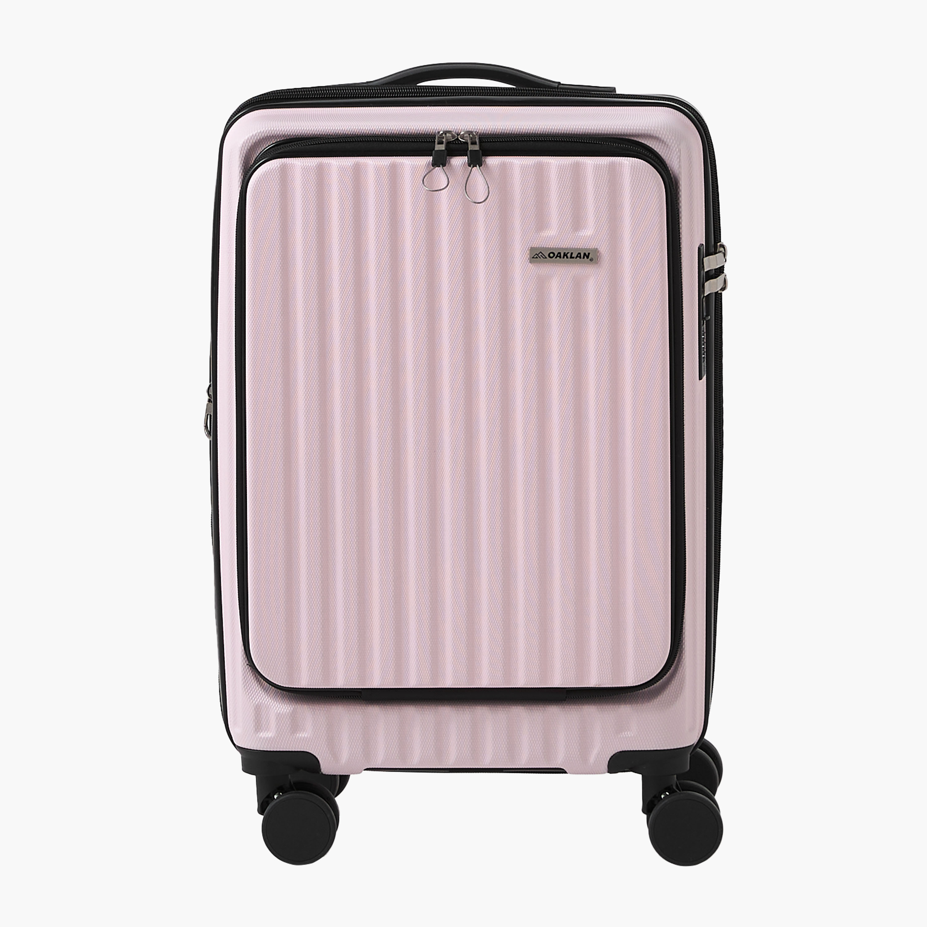 Oaklan by Shoexpress Textured Hardcase Luggage Trolley with Retractable Handle - Cabin-travel-luggagesandbags-luggage-image-3
