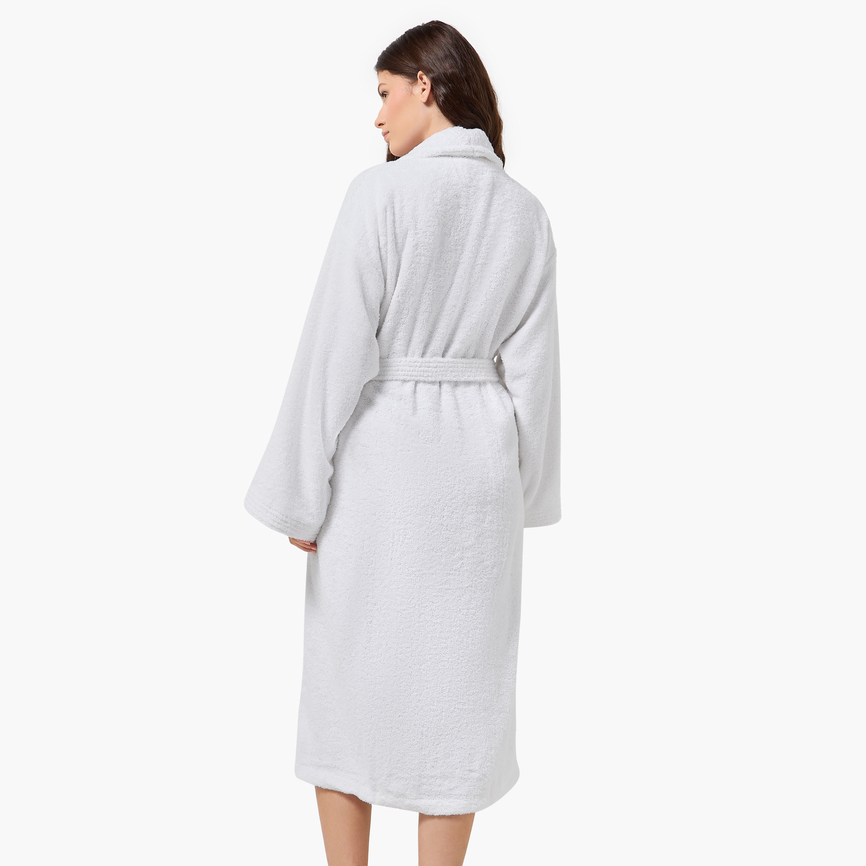 Halo 400 GSM Shawl Collar Bathrobe with Belt - Large-household-bathandlaundry-bathlinen-bathrobesandslippers-bathrobes-image-3