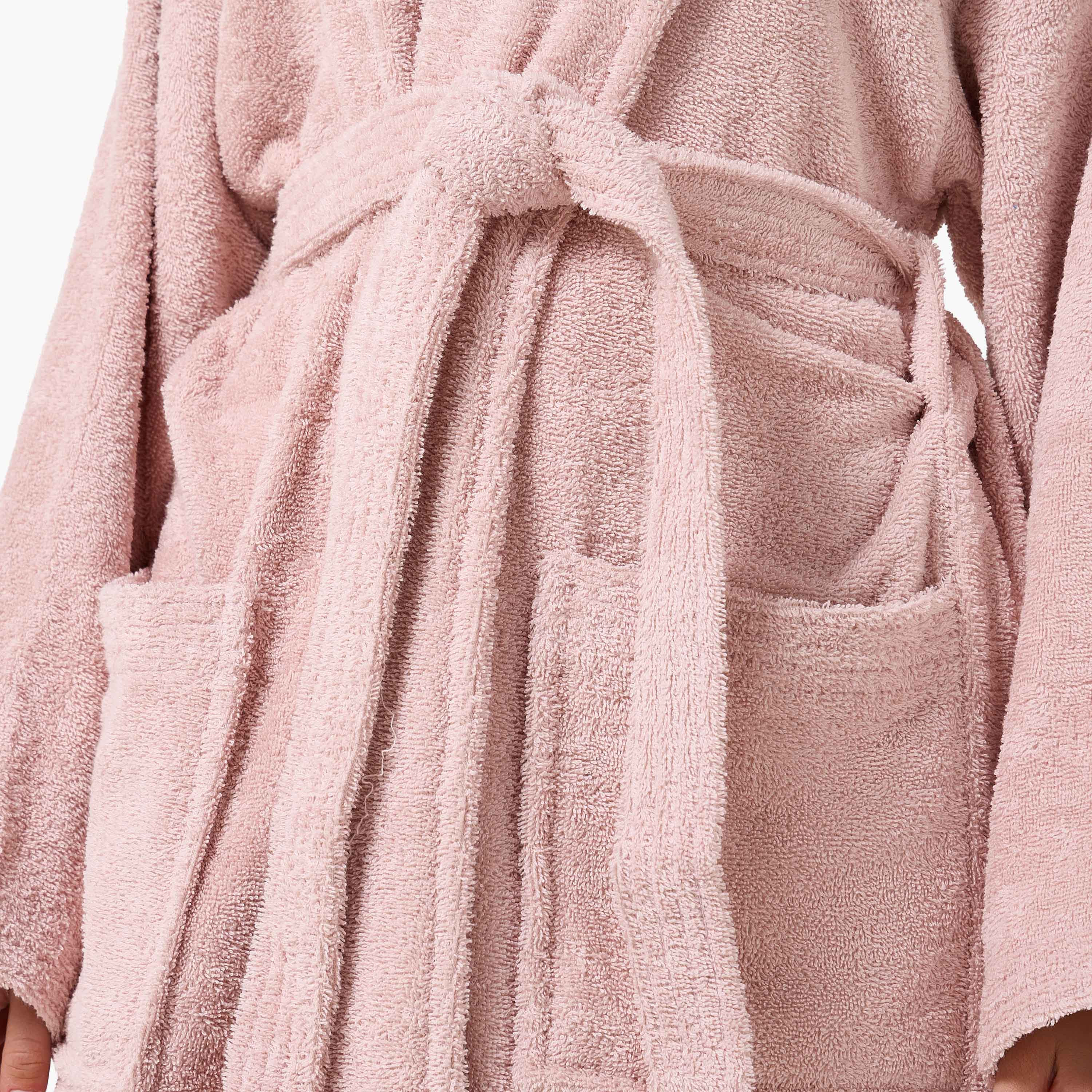 Halo 400 GSM Shawl Collar Bathrobe with Belt - Large-household-bathandlaundry-bathlinen-bathrobesandslippers-bathrobes-image-5